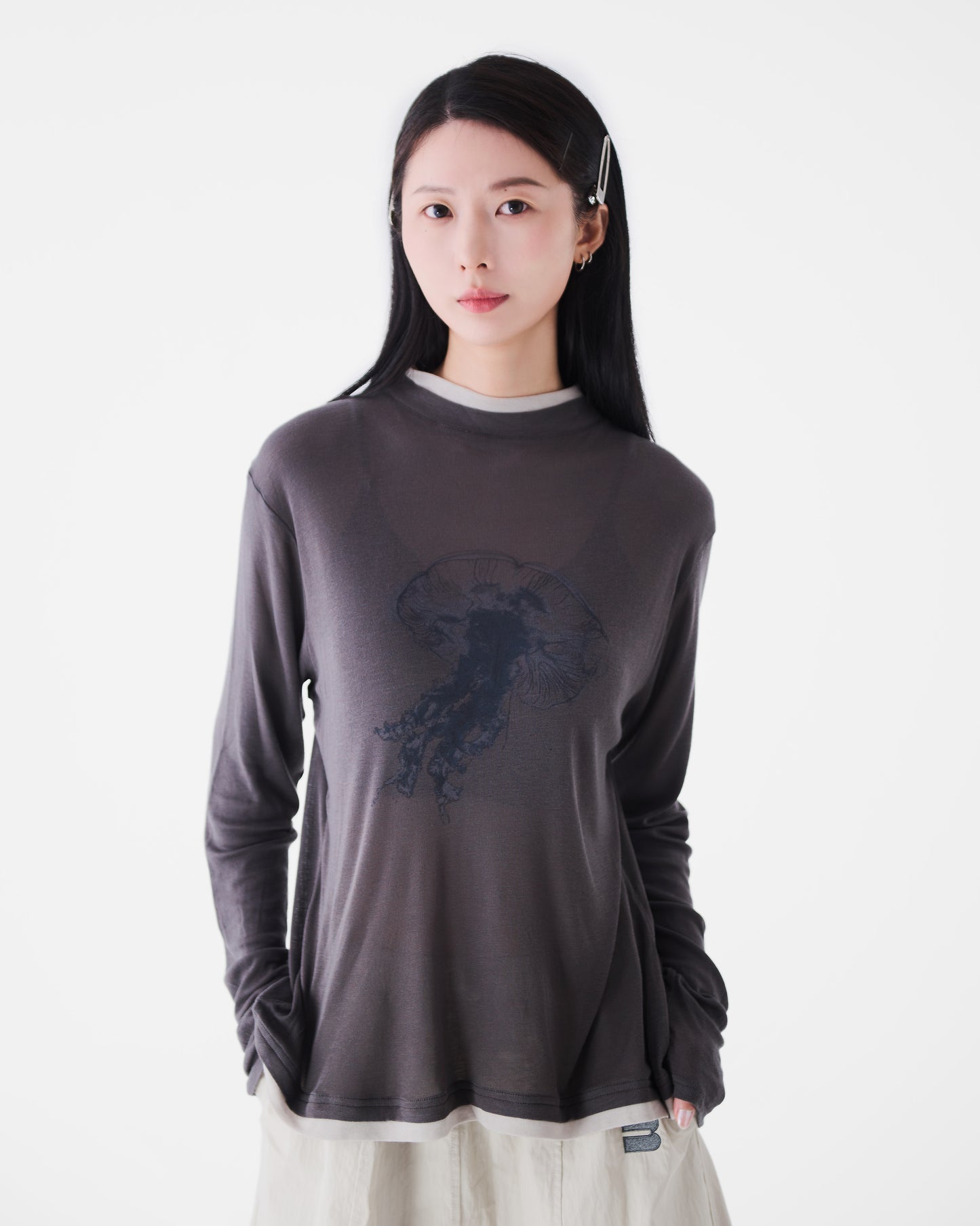 AW24-05 JellyFish Wool Cotton Top