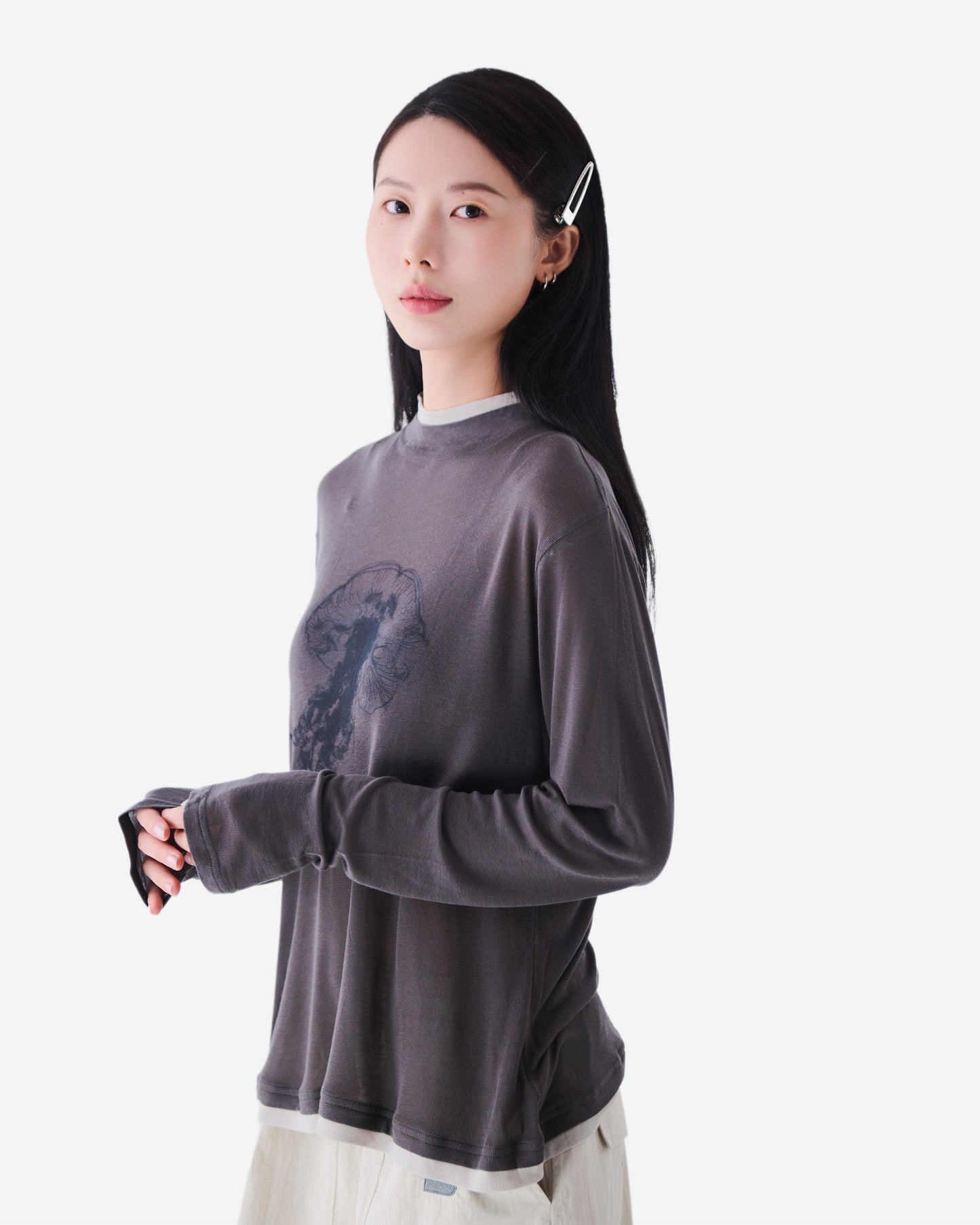 AW24-05 JellyFish Wool Cotton Top