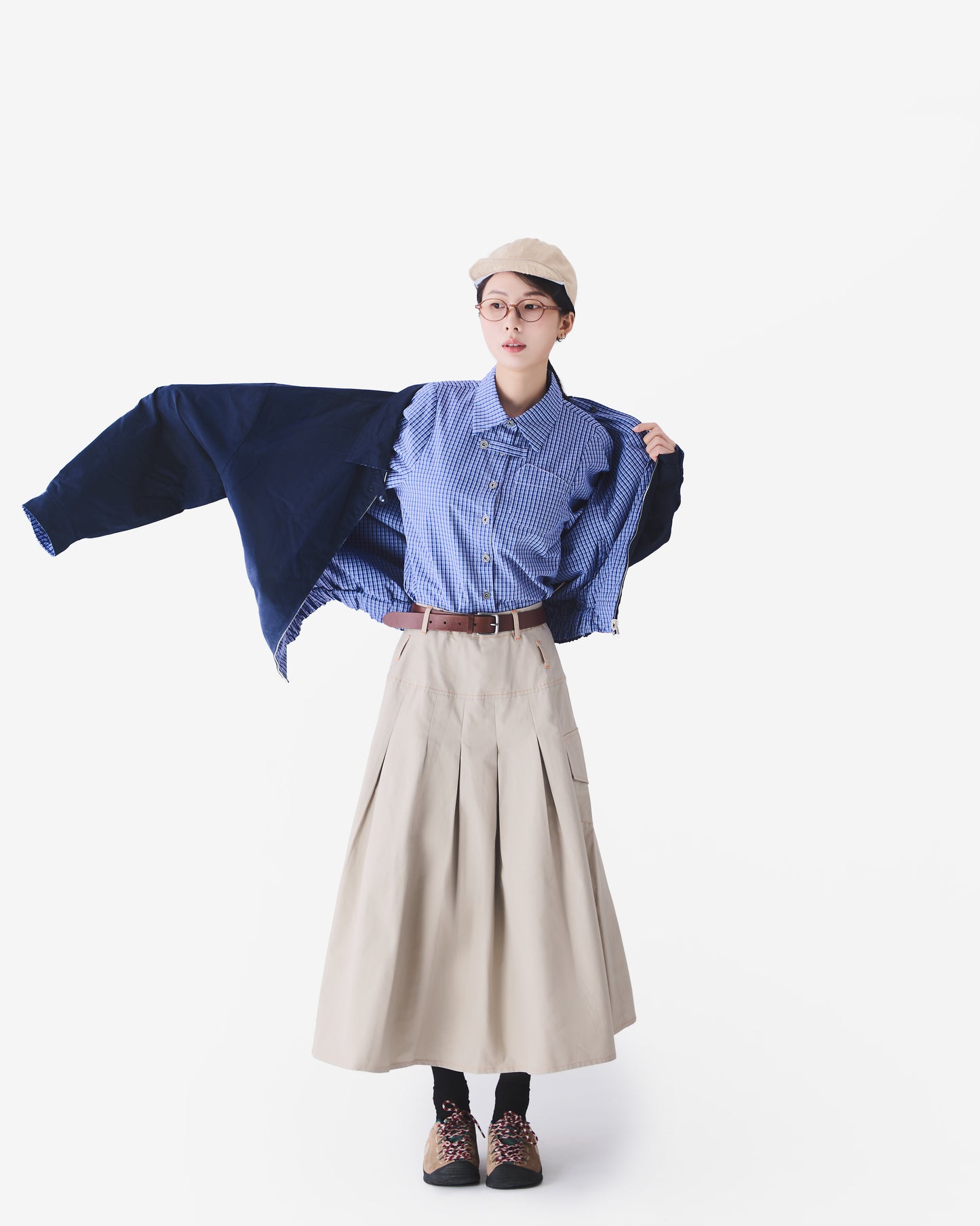 AW24-12J Archaic Double Woolen Jacket(Navy)