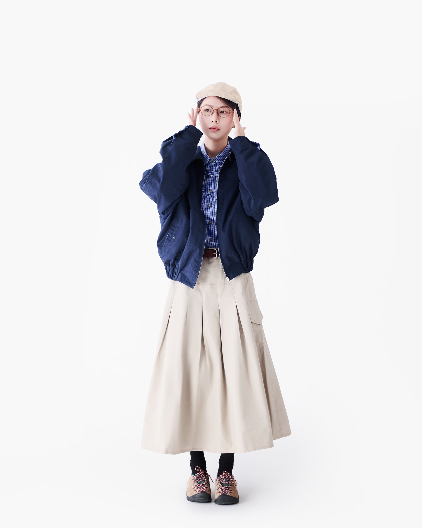 AW24-12J Archaic Double Woolen Jacket(Navy)