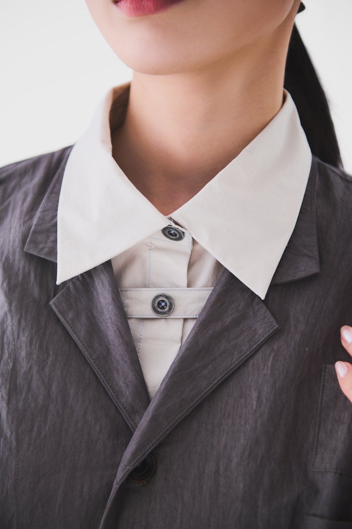 AW24-17J Notch Lapel Shirt Jacket