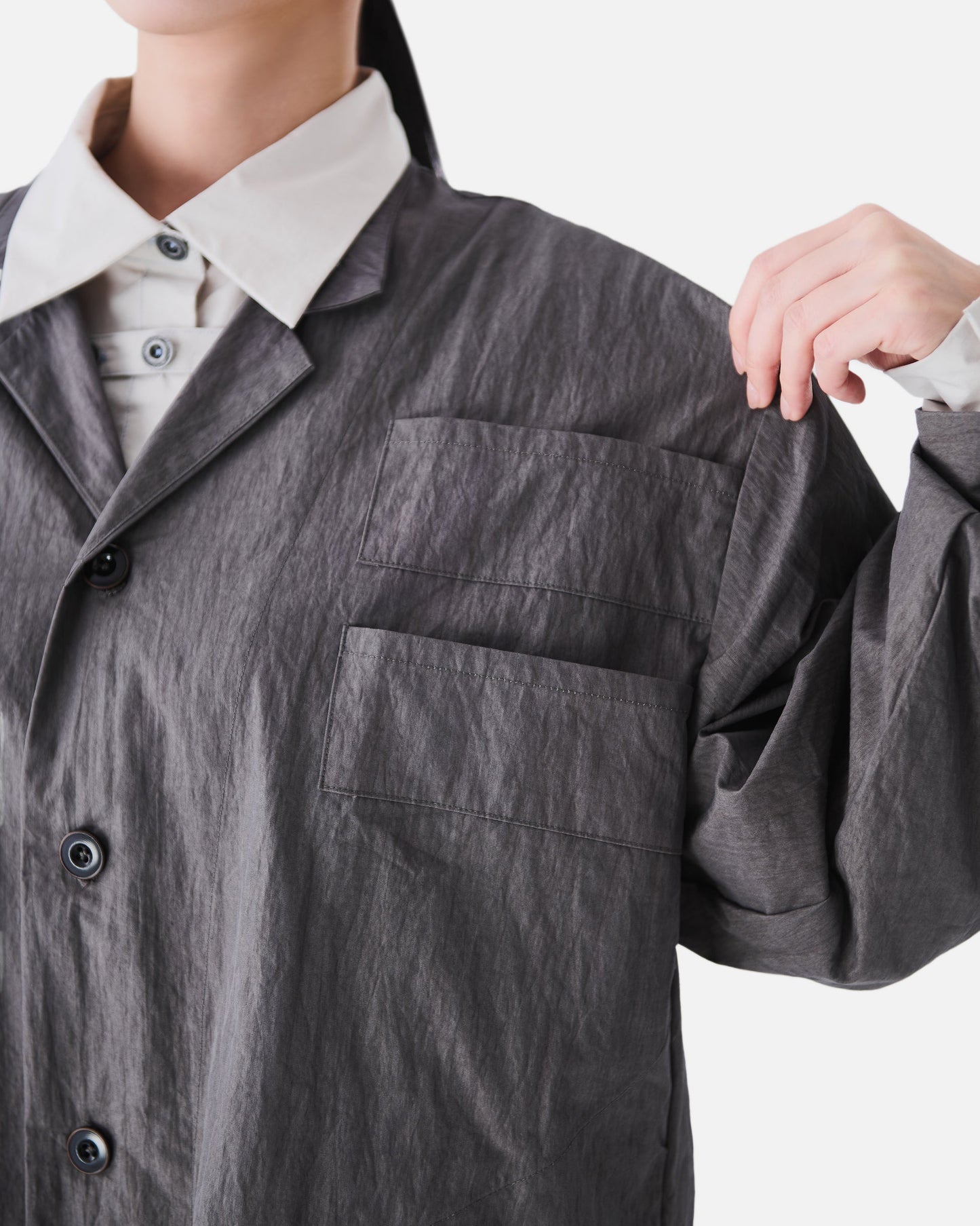 AW24-17J Notch Lapel Shirt Jacket