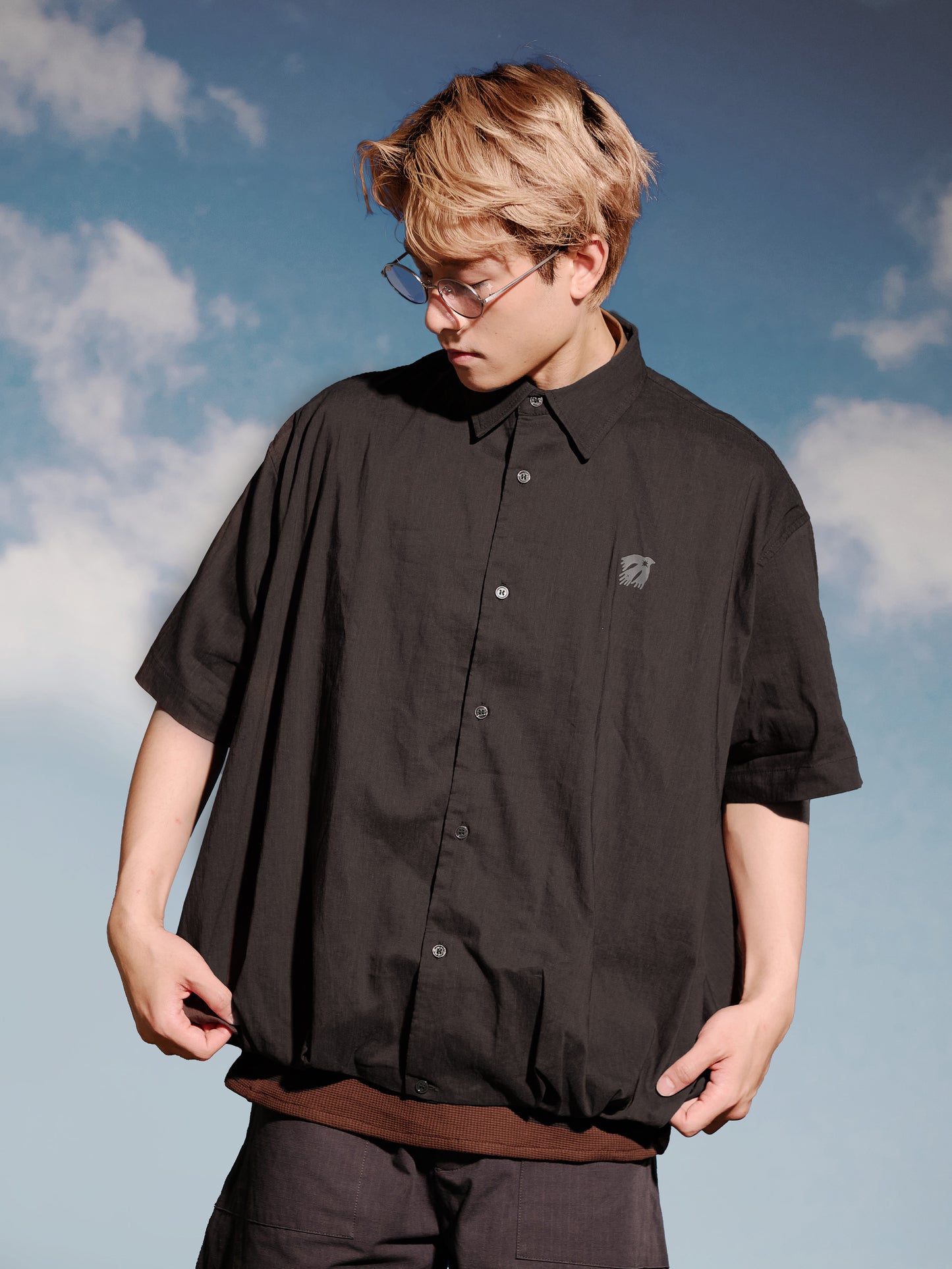 SS25-02T Bubble Shirt (Black)