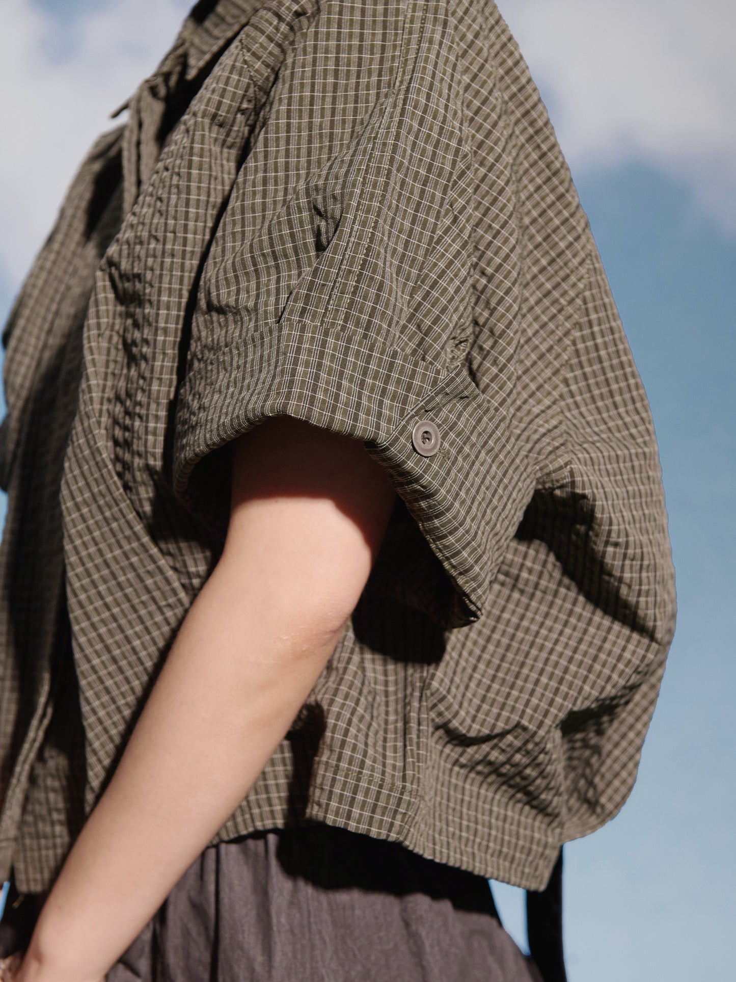 SS25-07T Falcon Gaze Plaid Shirt (Green)