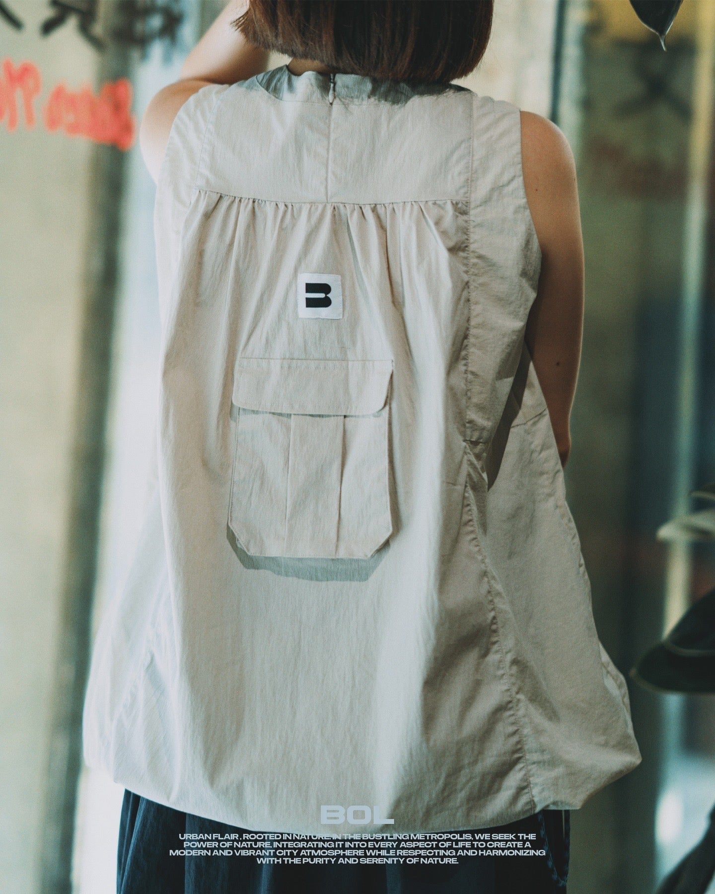 SS24-01 Sleeveless Utility Skirt