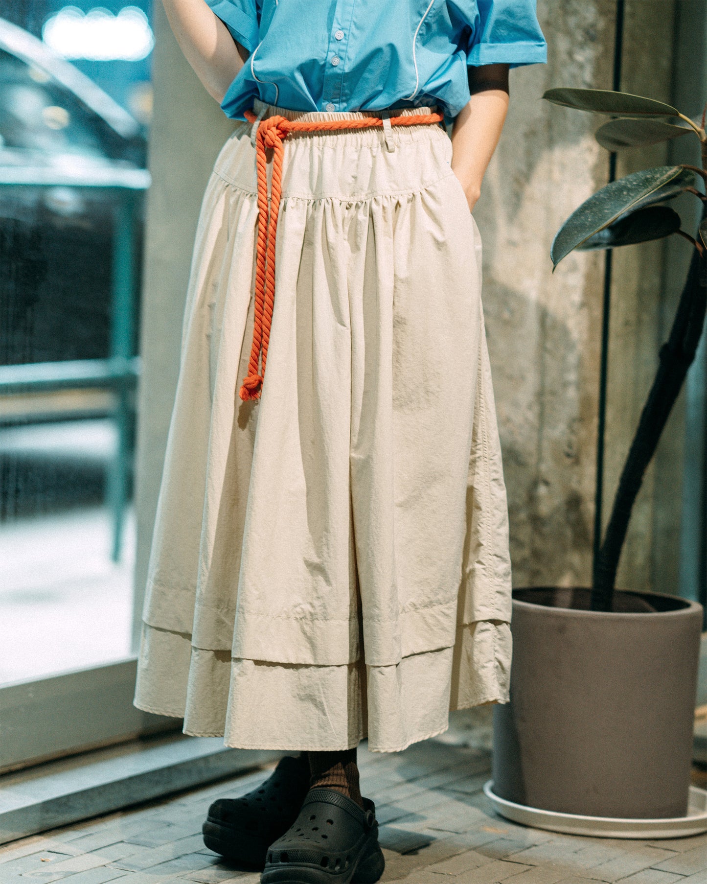 SS24-16 A Line Jumper Skirt