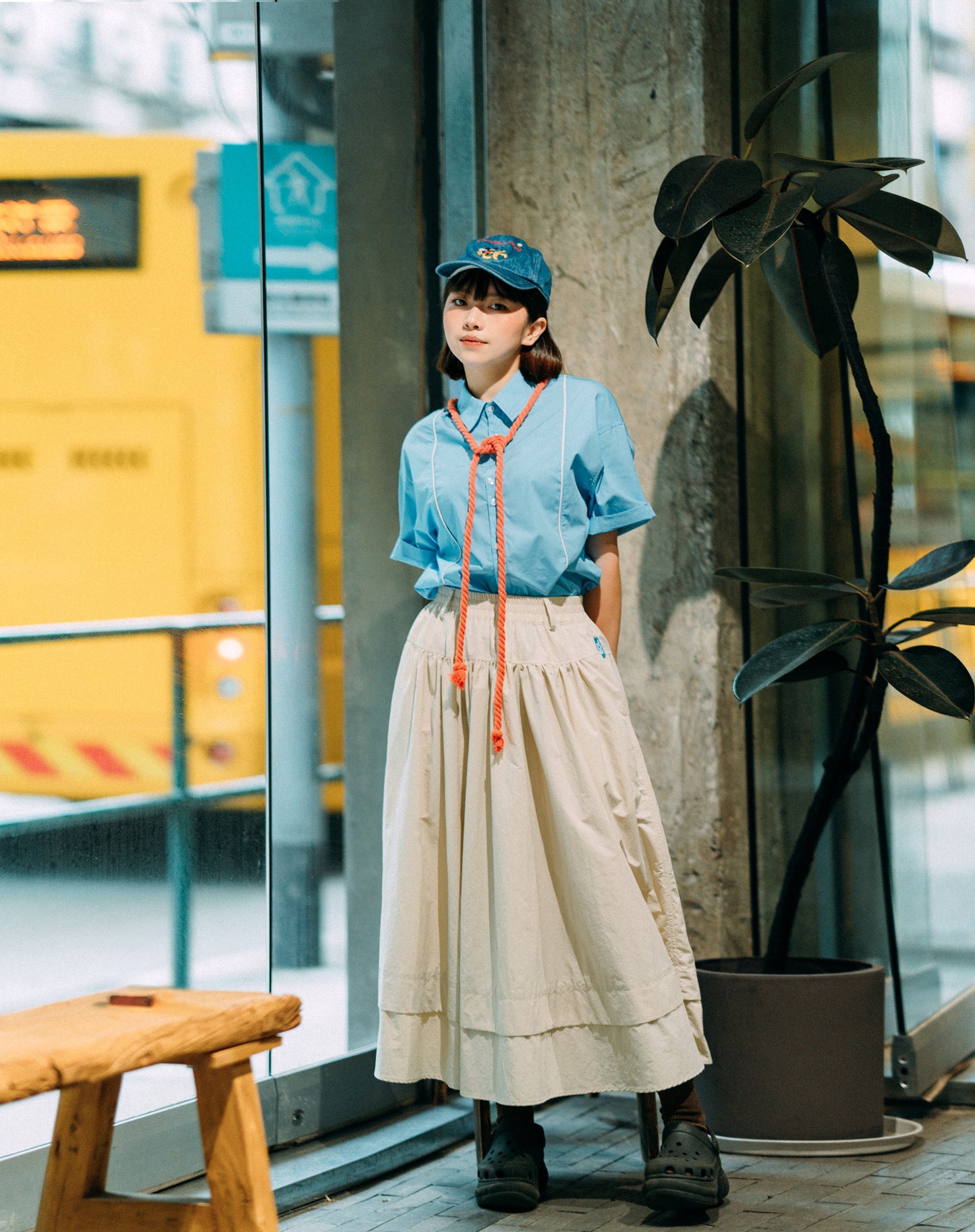 SS24-16 A Line Jumper Skirt