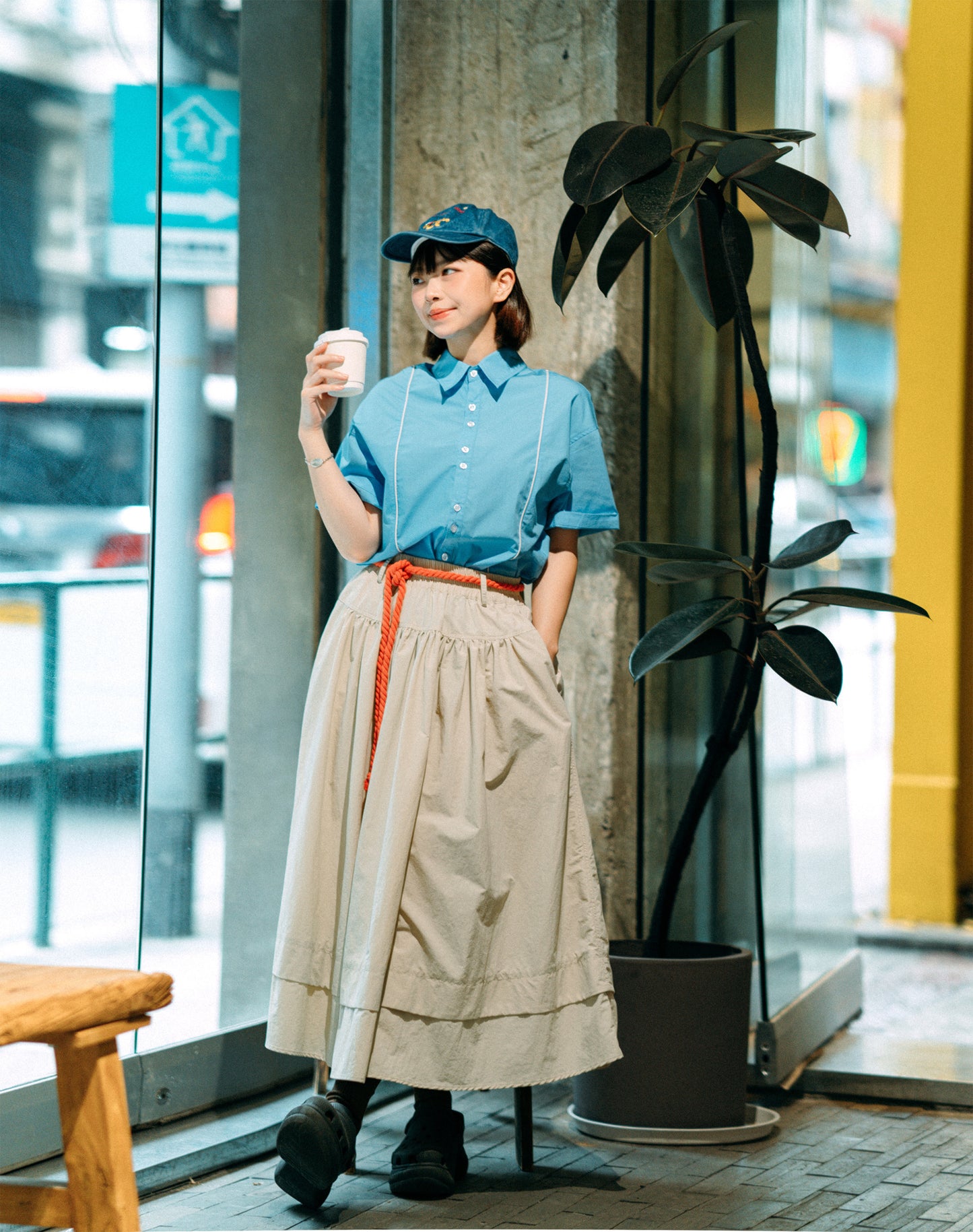 SS24-16 A Line Jumper Skirt