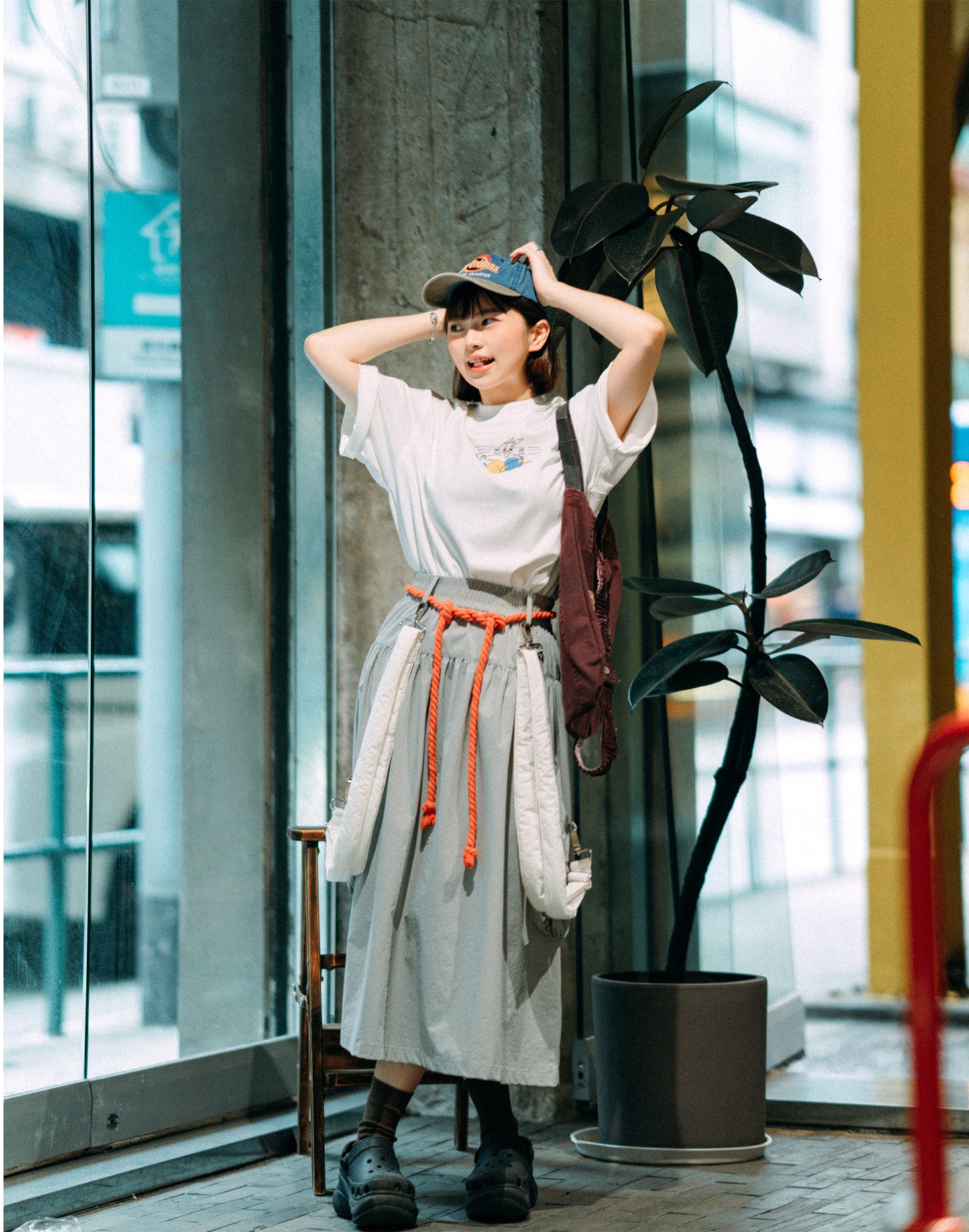 SS24-01 Pleated Skirt (with Suspender Straps)