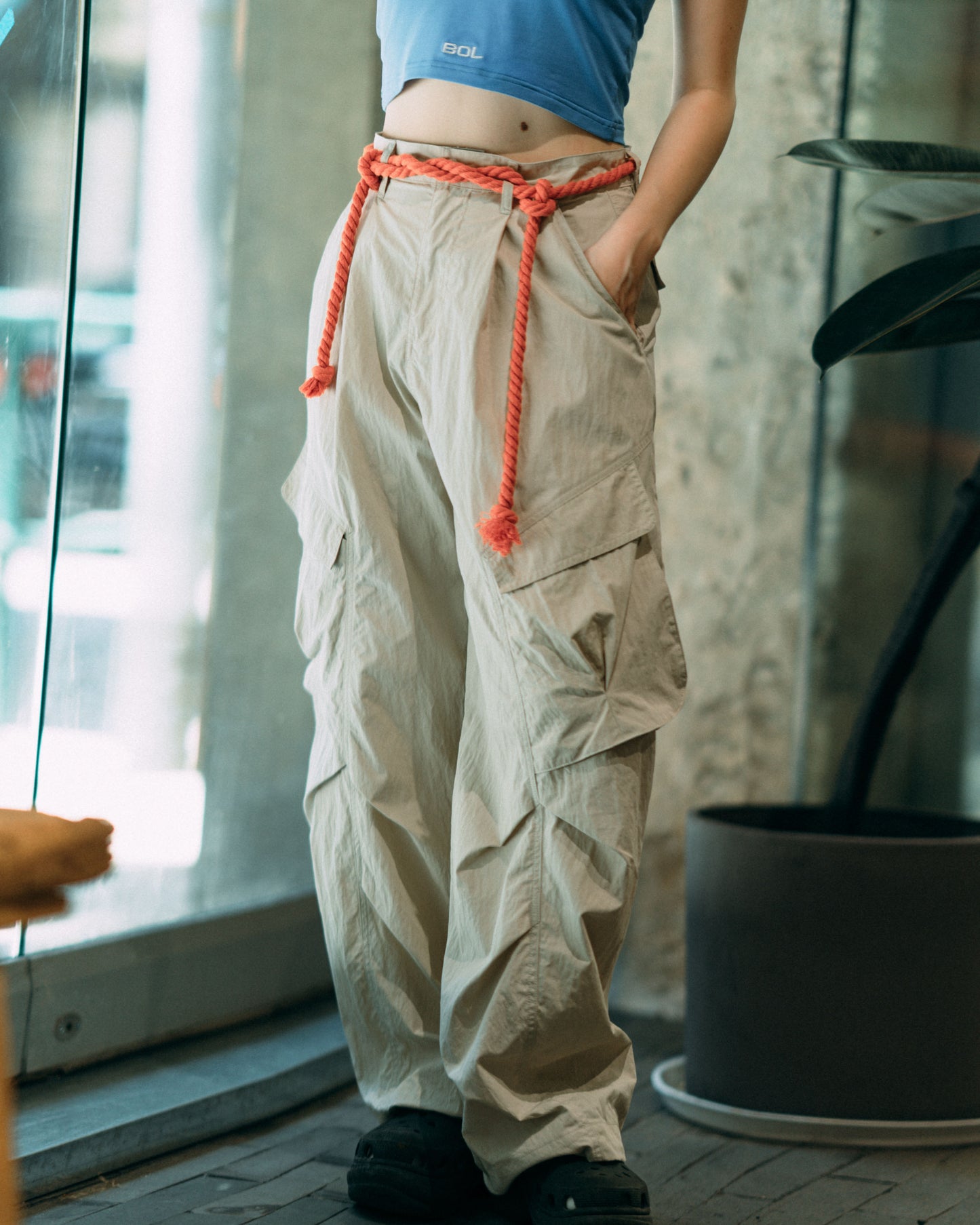 SS24-04 Wide-Leg Utility Trousers