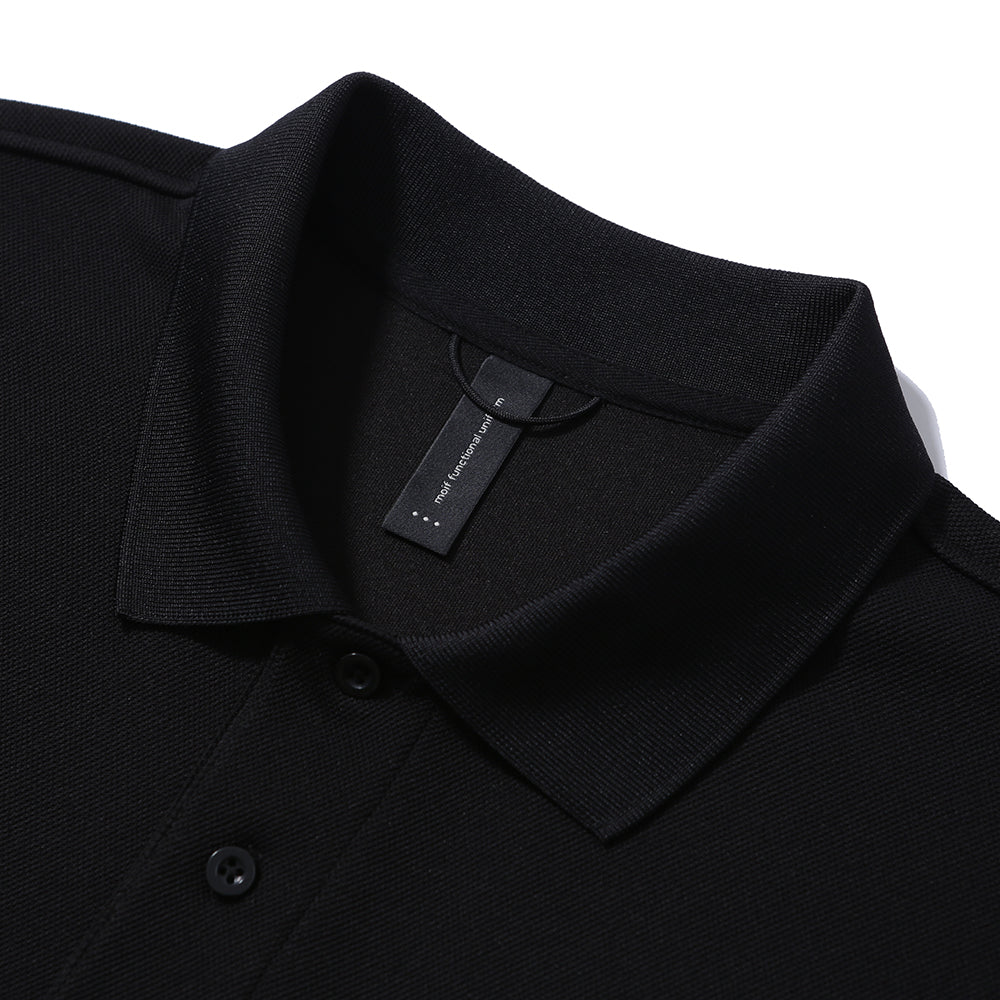 MOIF 寬版短袖 Polo 恤,黑色 商品圖 15