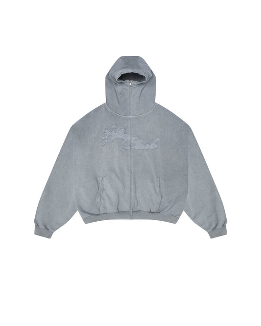 Lider OUTSIDER ZIPPER JACKET 水洗灰色刷毛拉鏈外套，440gsm