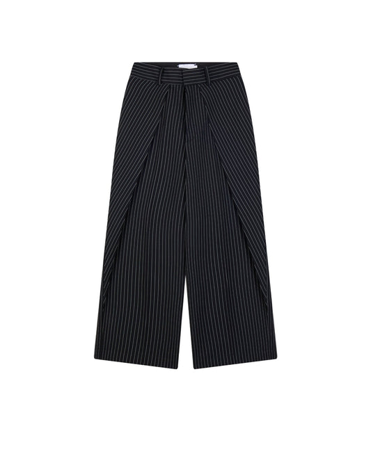 Lider ROLLING WIDE-LEG TROUSERS 黑色條紋闊腳褲