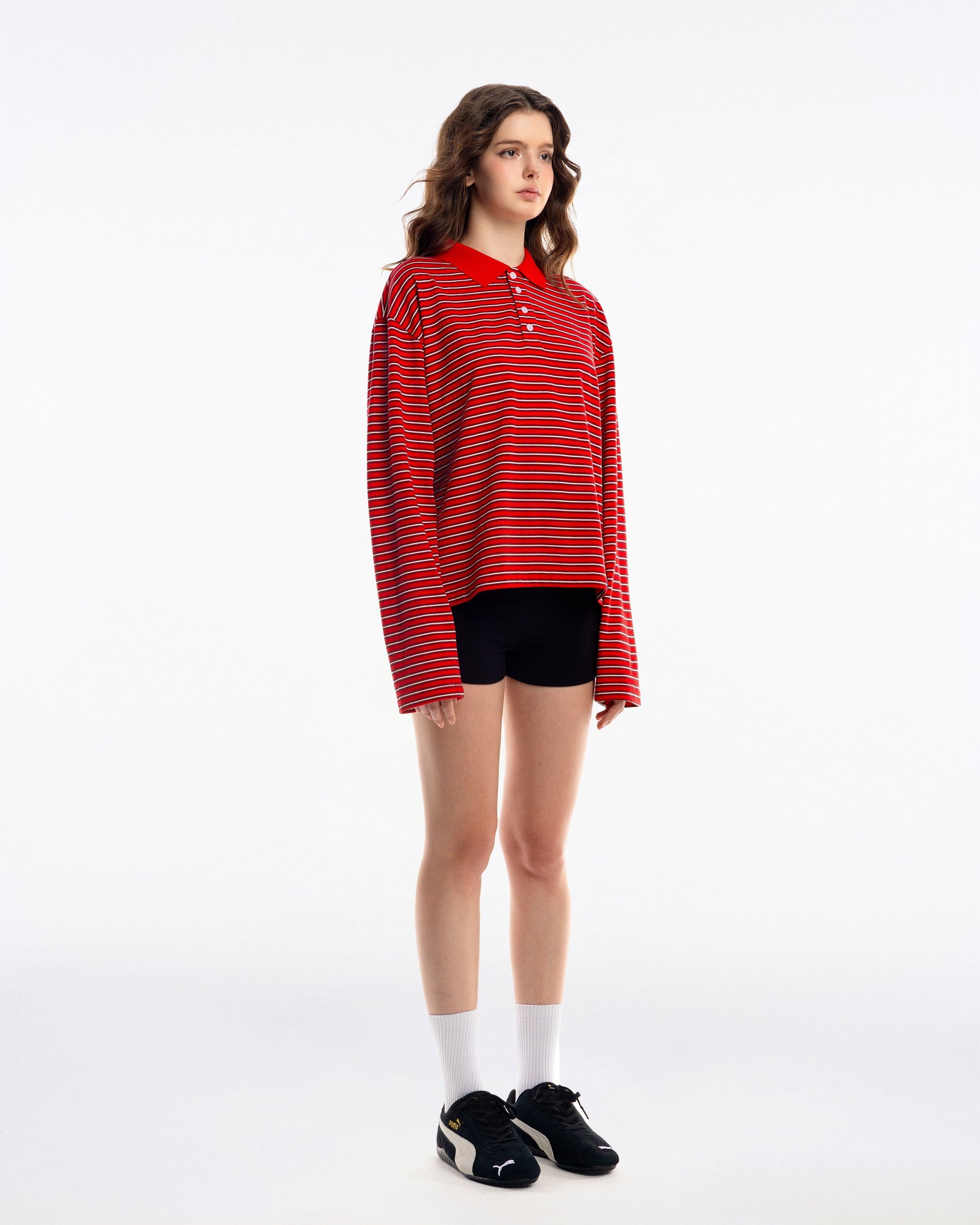 OLLY Striped Polo Tee — PUSHPUSH