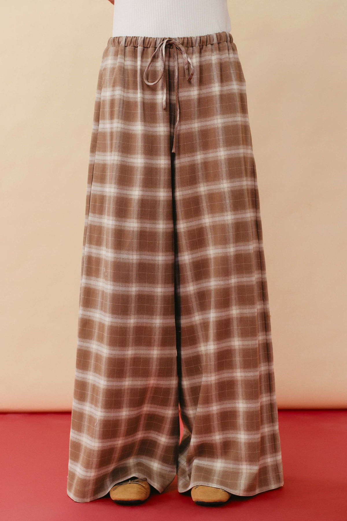 啡色格仔長褲 Dottie Q0415 商品圖 2