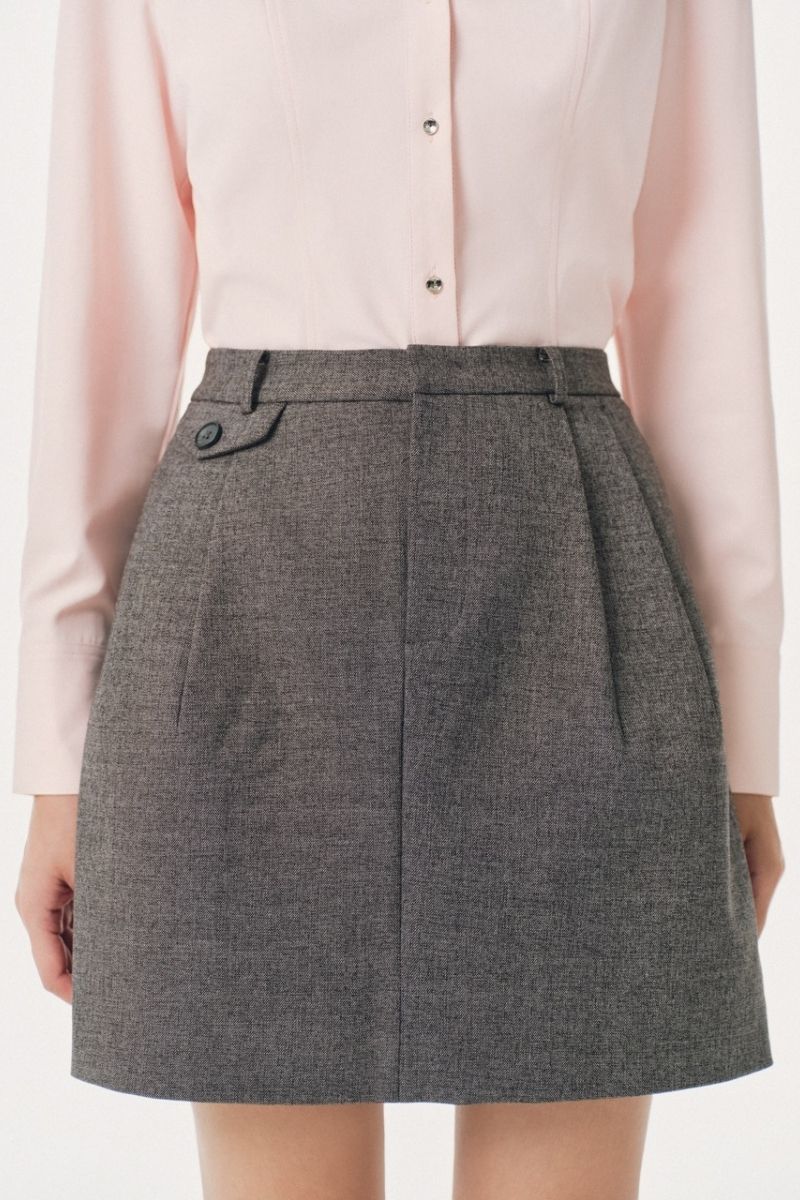 Mono Talk Fluted twill mini skirt 半截裙 3
