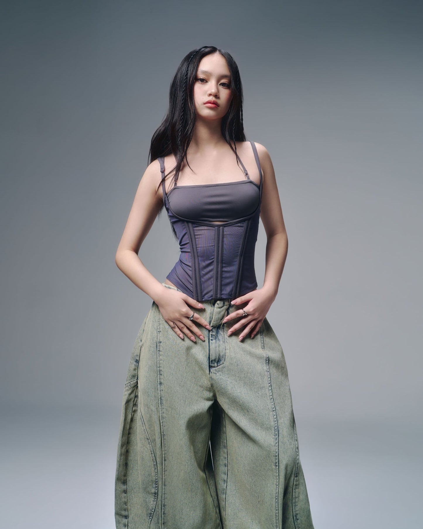 Melios Mesh Top (Dark Blue) — Bunnyhill