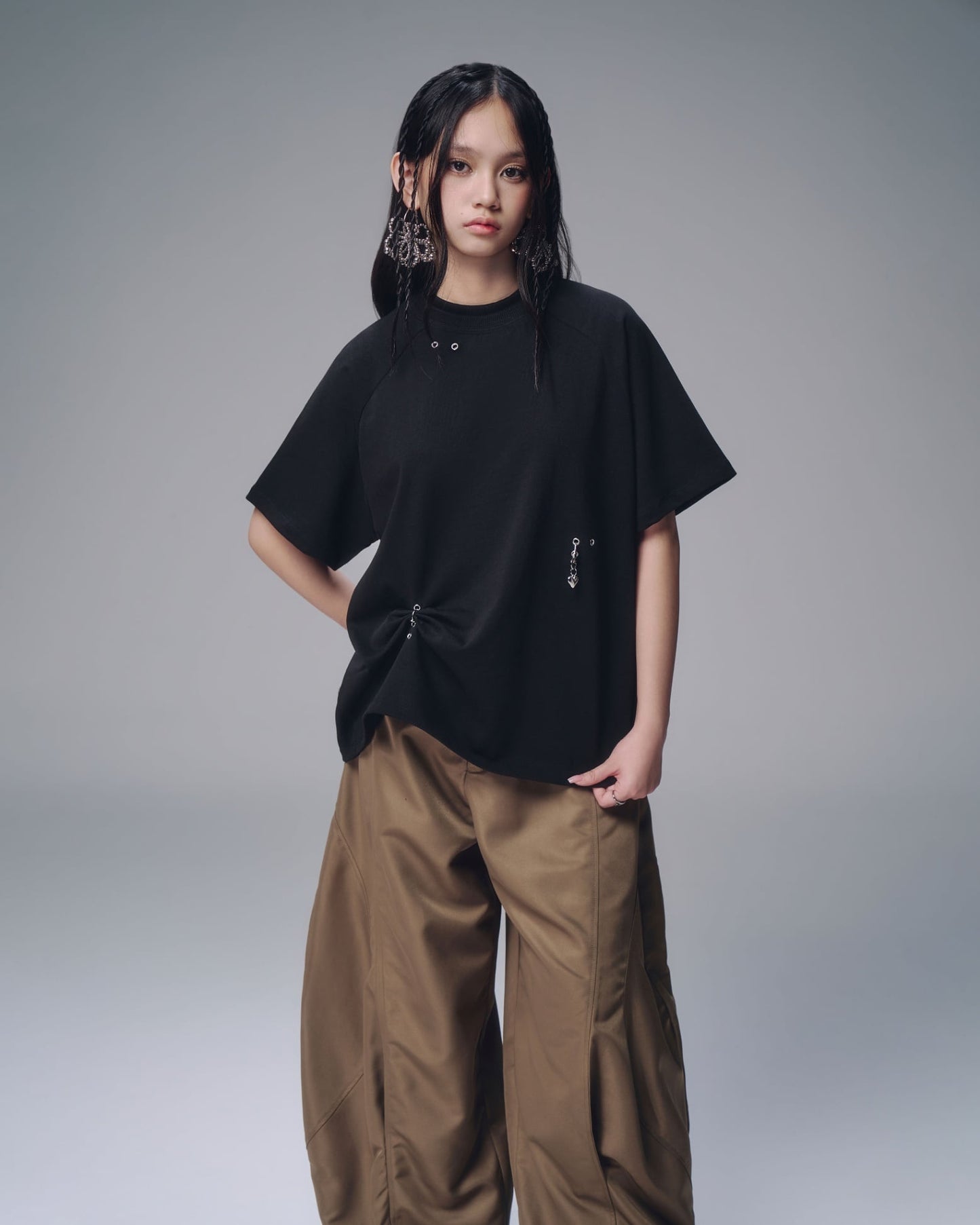 Bunny Charm Ver Shirt (Black) — Bunnyhill