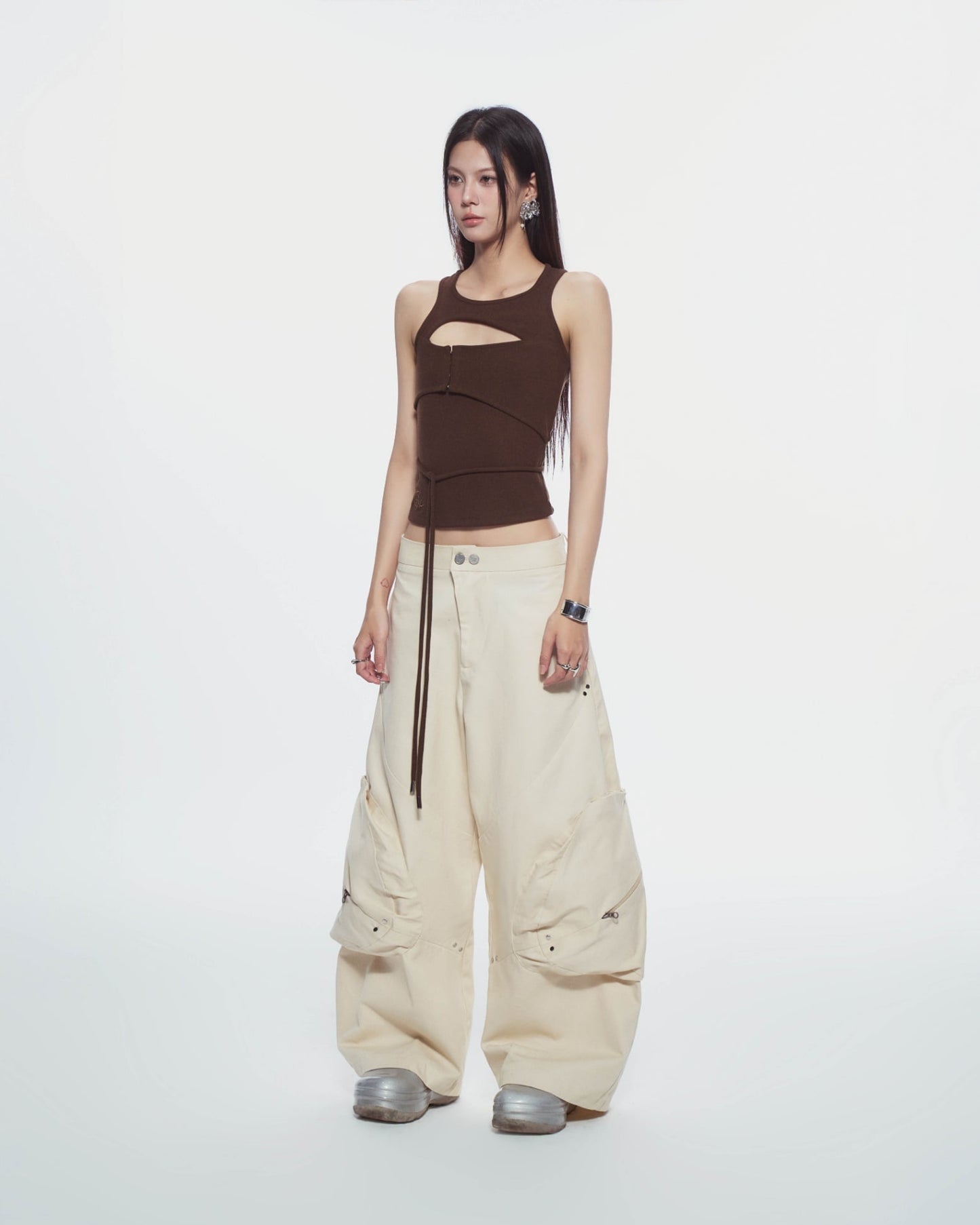 Conrad Sleeveless Top (Brown) — Bunnyhill