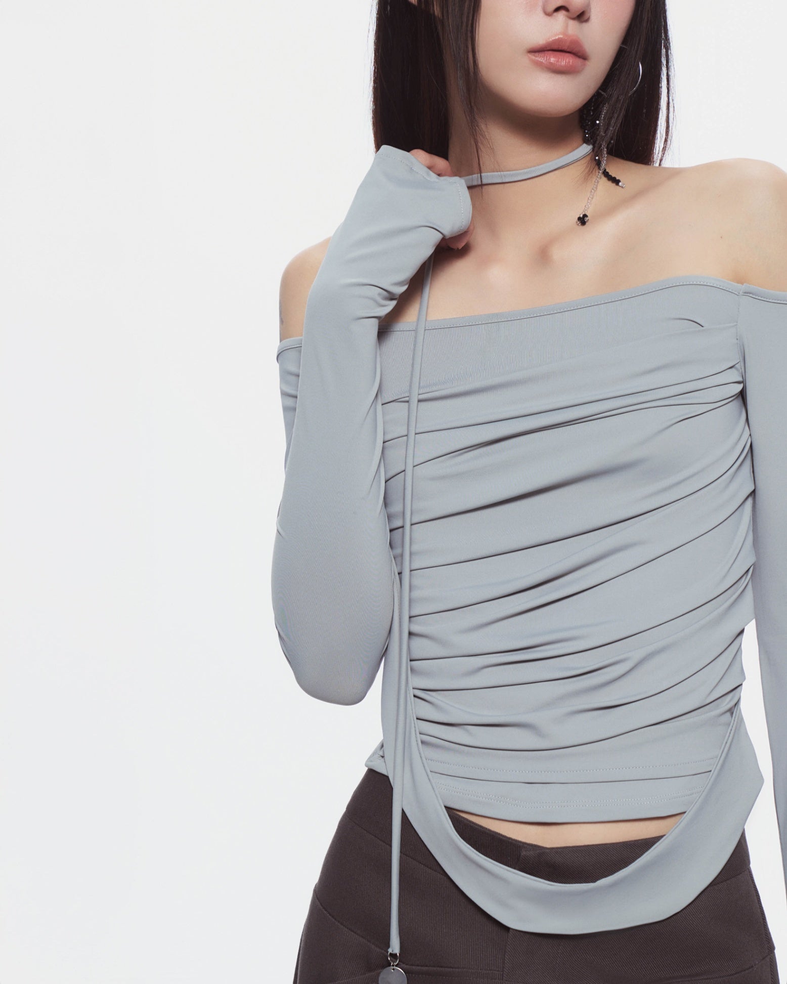 Melvin Long Sleeve Top (Blue Grey) — Bunnyhill