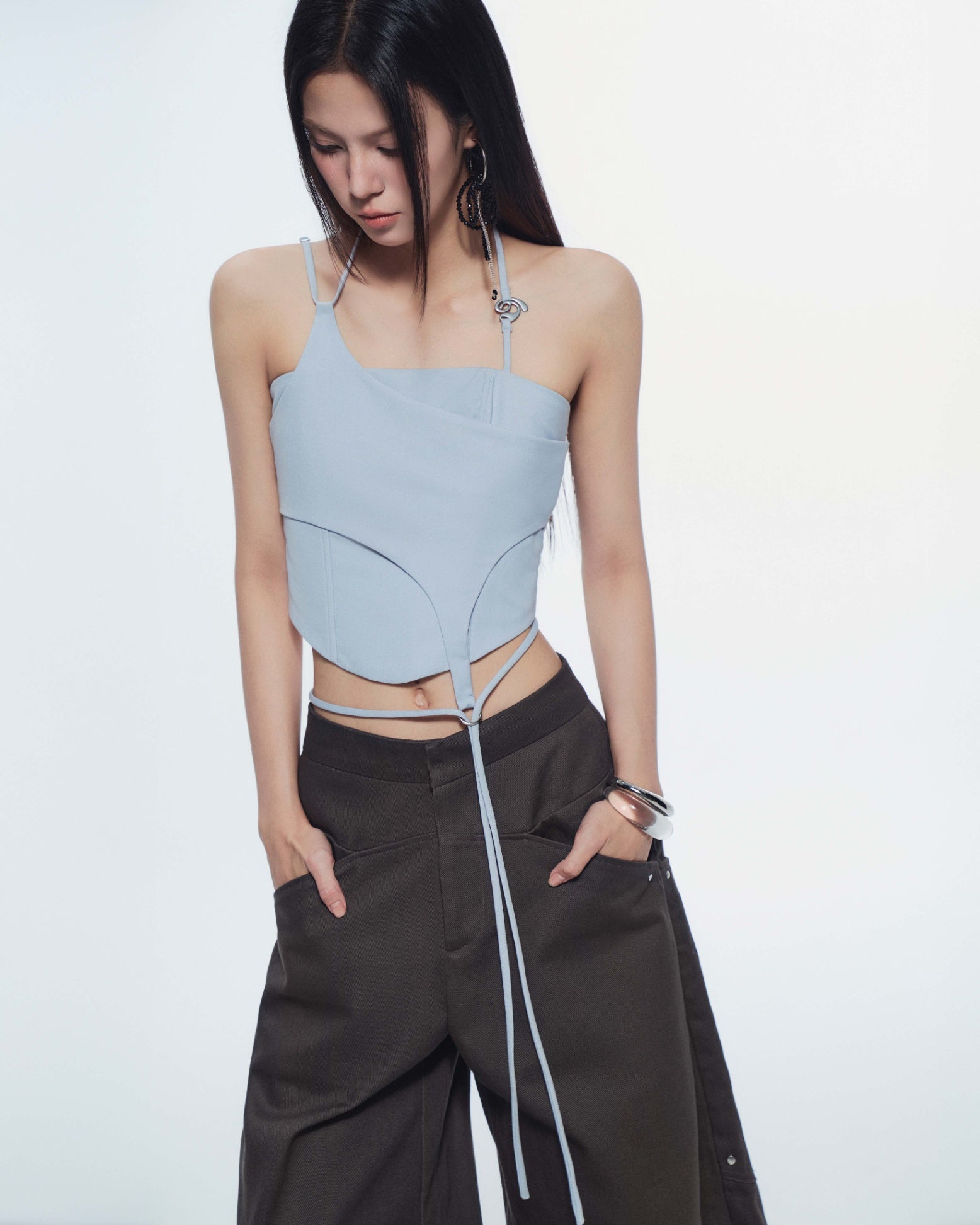 Lullaby Halter Top (Blue) — Bunnyhill