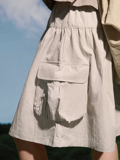 SS25-08D Falcon Gaze Plaid Skirt (Begie)