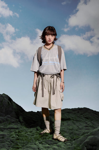 SS25-08D Falcon Gaze Plaid Skirt (Begie)
