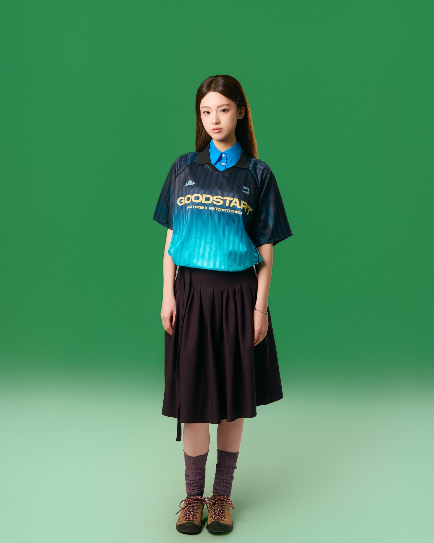 SUSPENDER PLEATED SKIRT PU1 | BF5247