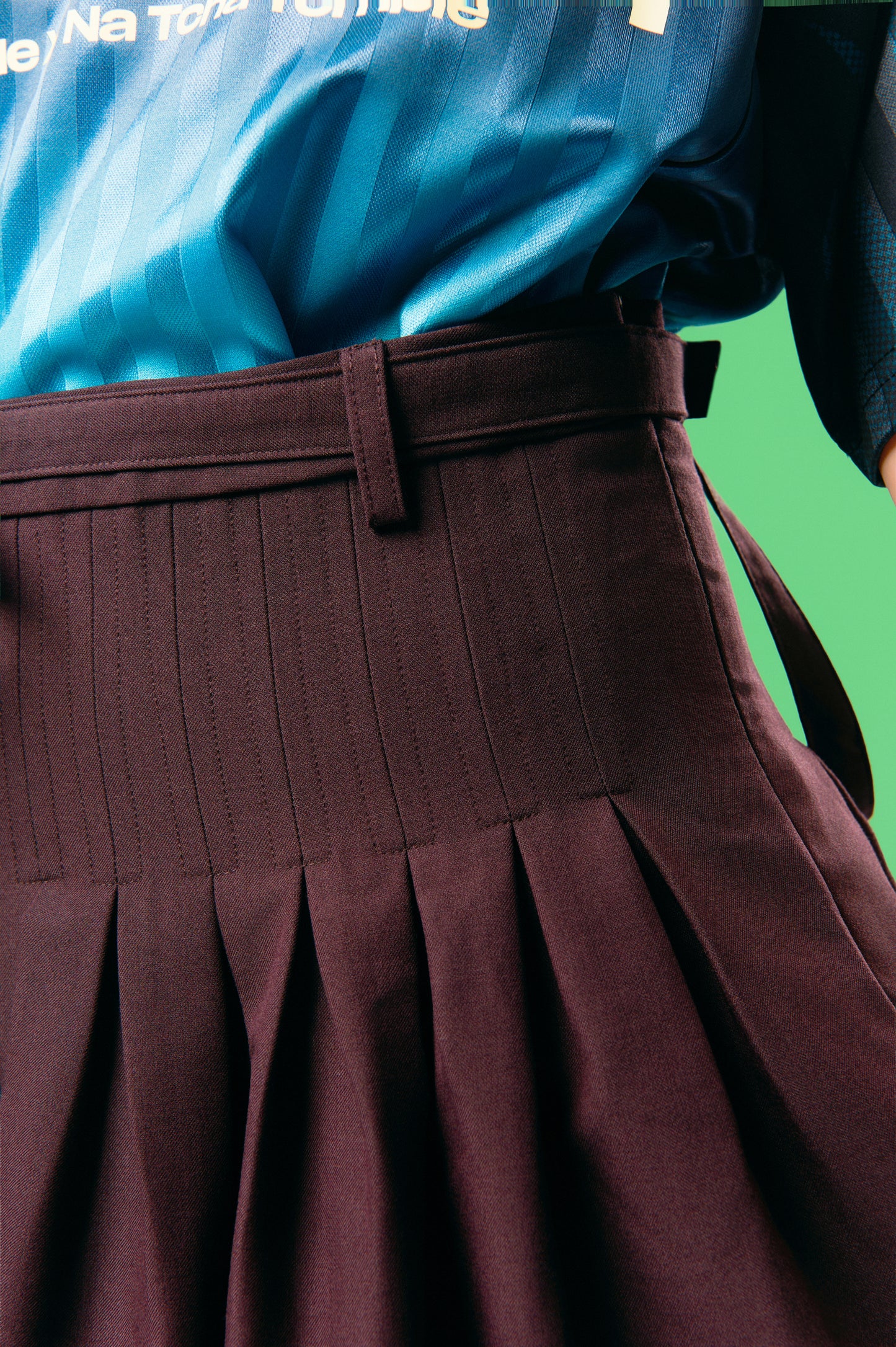 SUSPENDER PLEATED SKIRT PU1 | BF5247