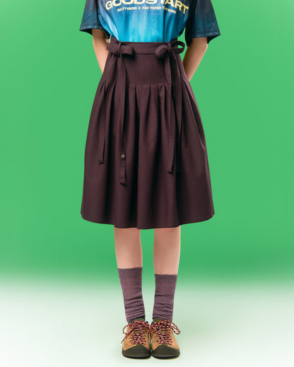 SUSPENDER PLEATED SKIRT PU1 | BF5247