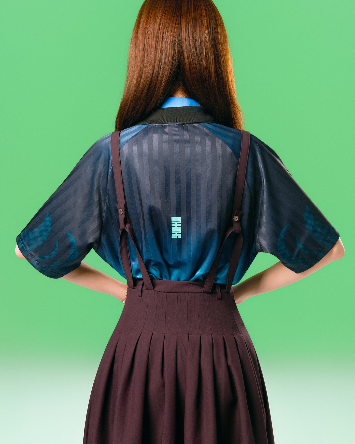SUSPENDER PLEATED SKIRT PU1 | BF5247
