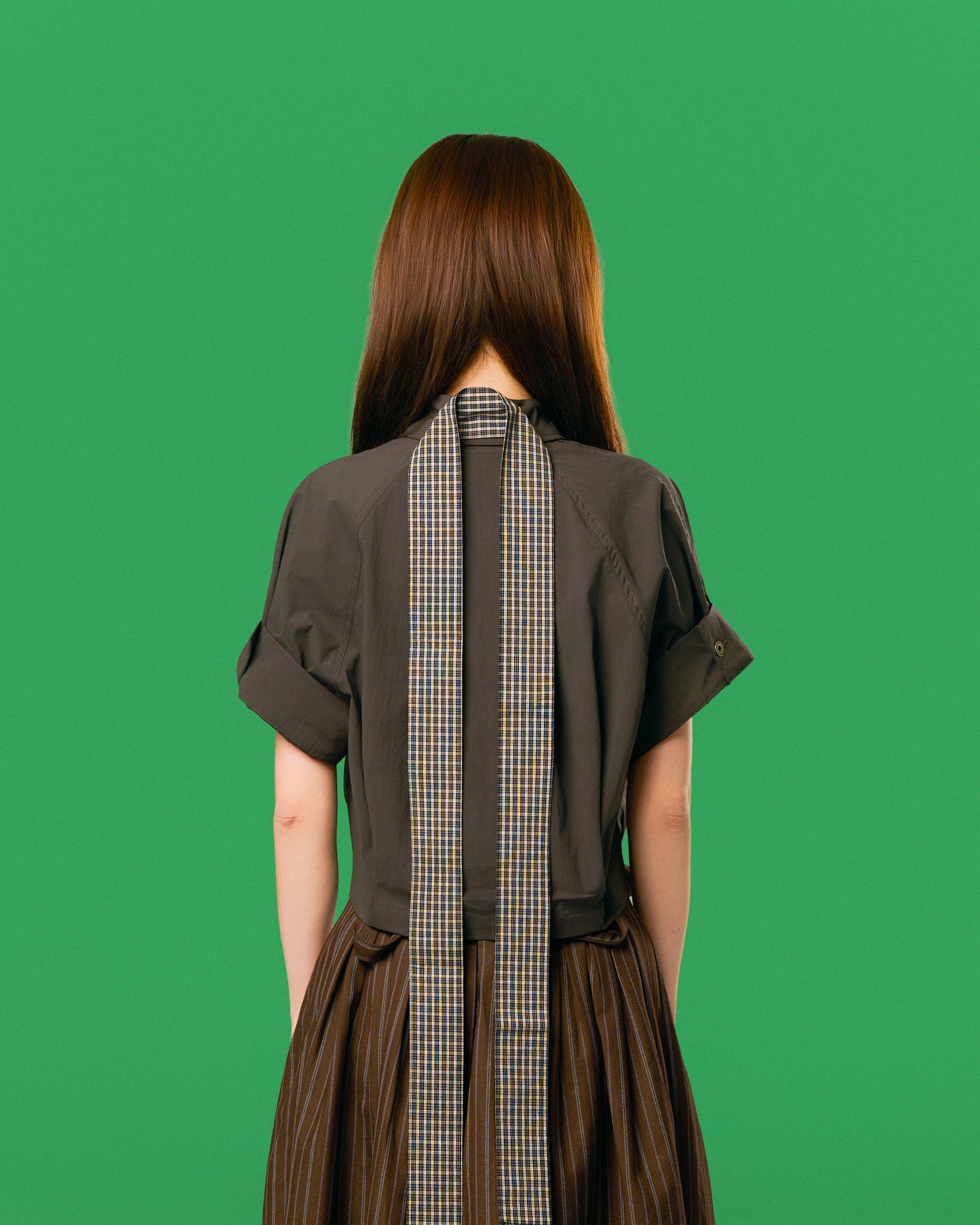 PLAID SLEEVED SHIRT GR | BF5241
