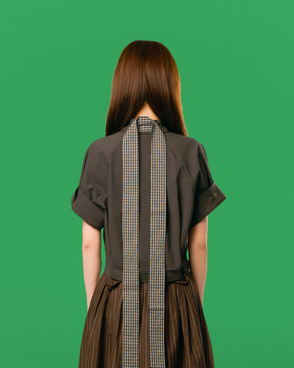 PLAID SLEEVED SHIRT GR | BF5241