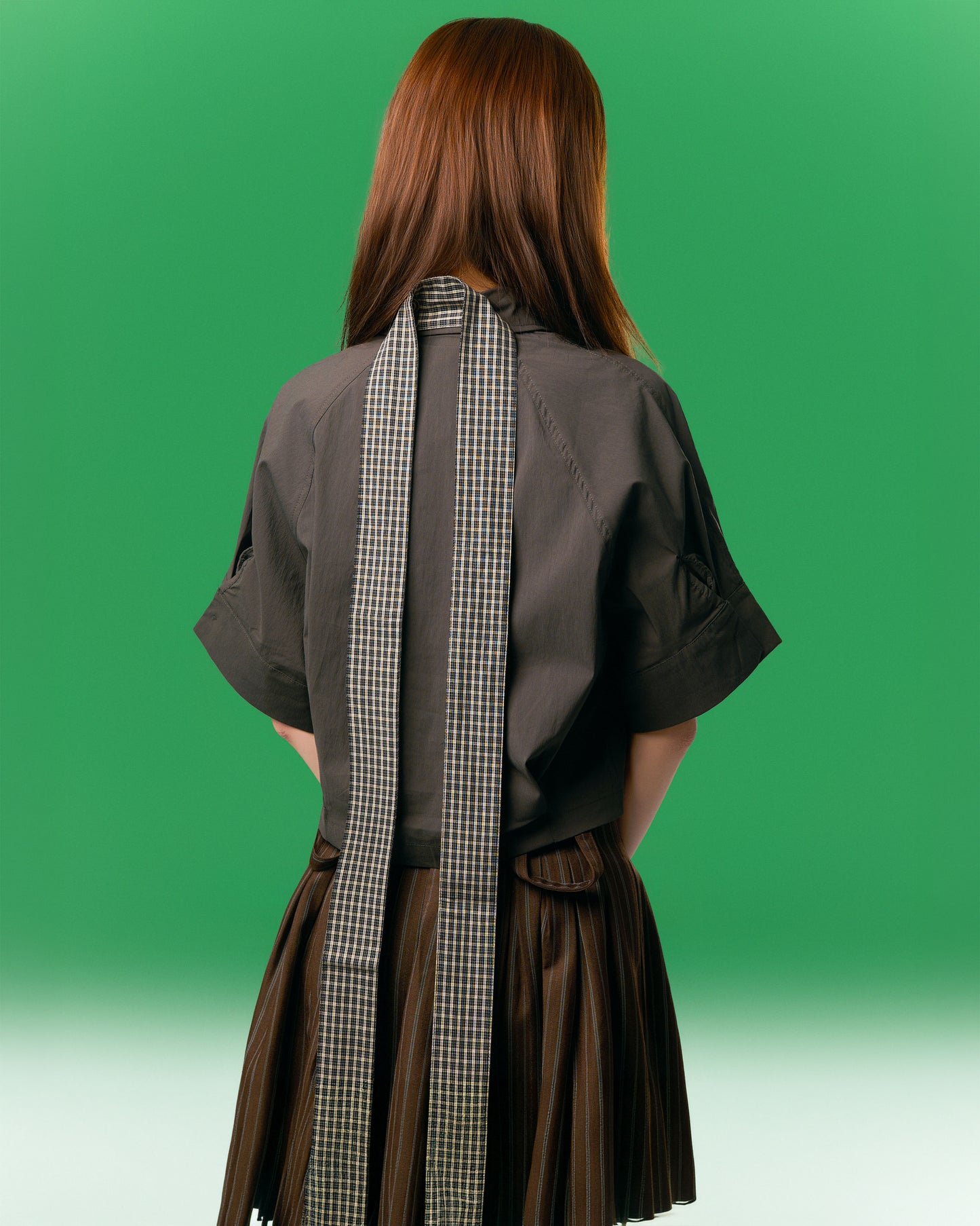 PLAID SLEEVED SHIRT GR | BF5241
