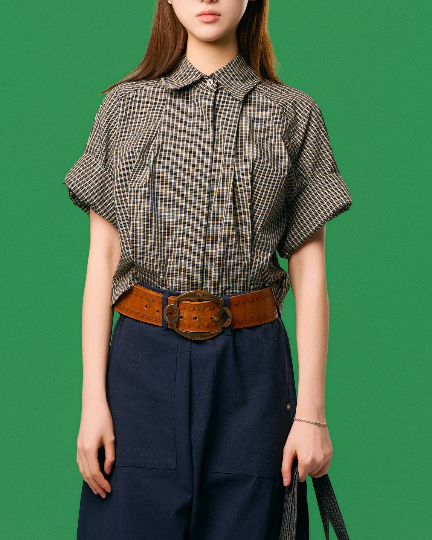 PLAID SLEEVED SHIRT BW | BF5241