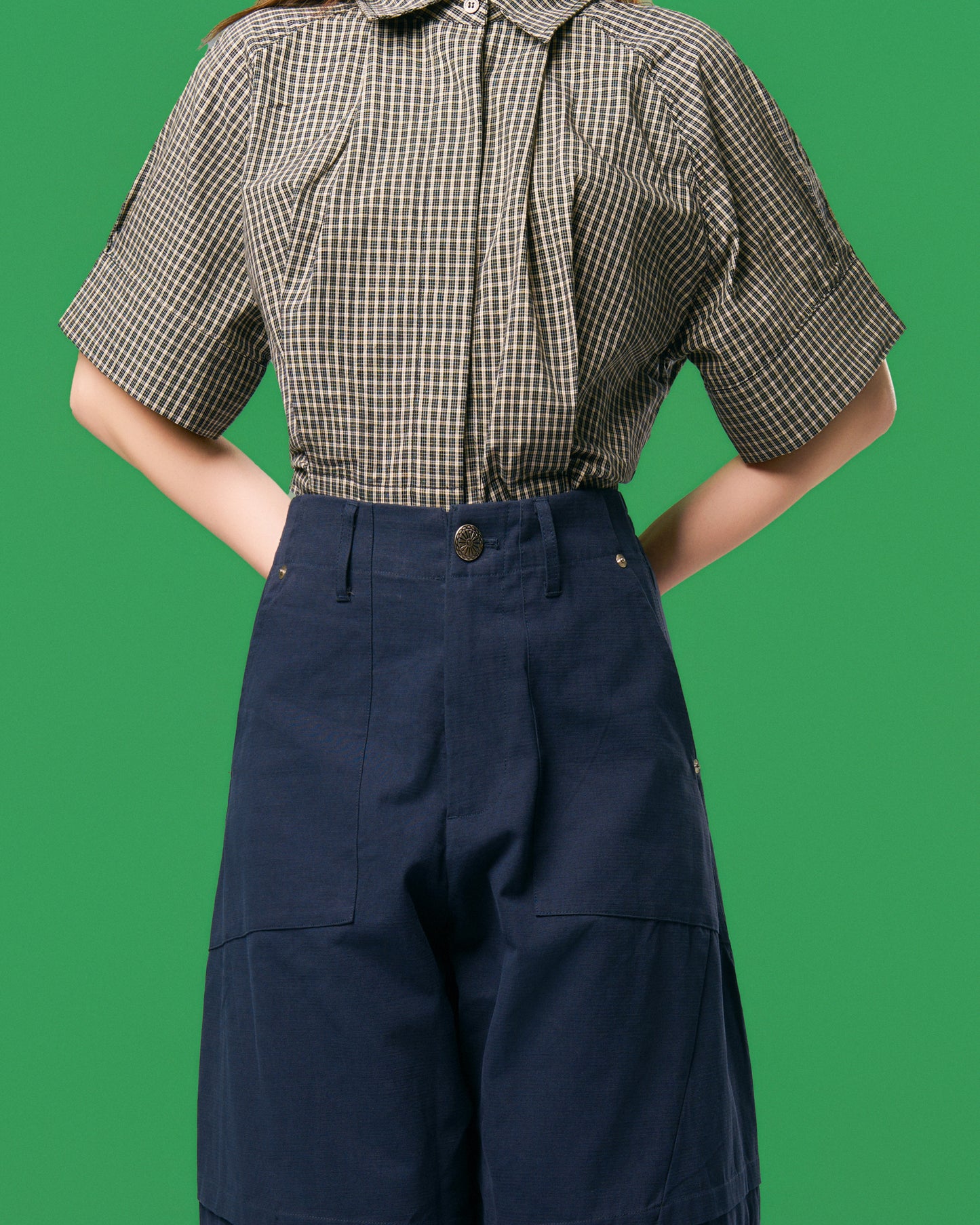 PLAID SLEEVED SHIRT BW | BF5241