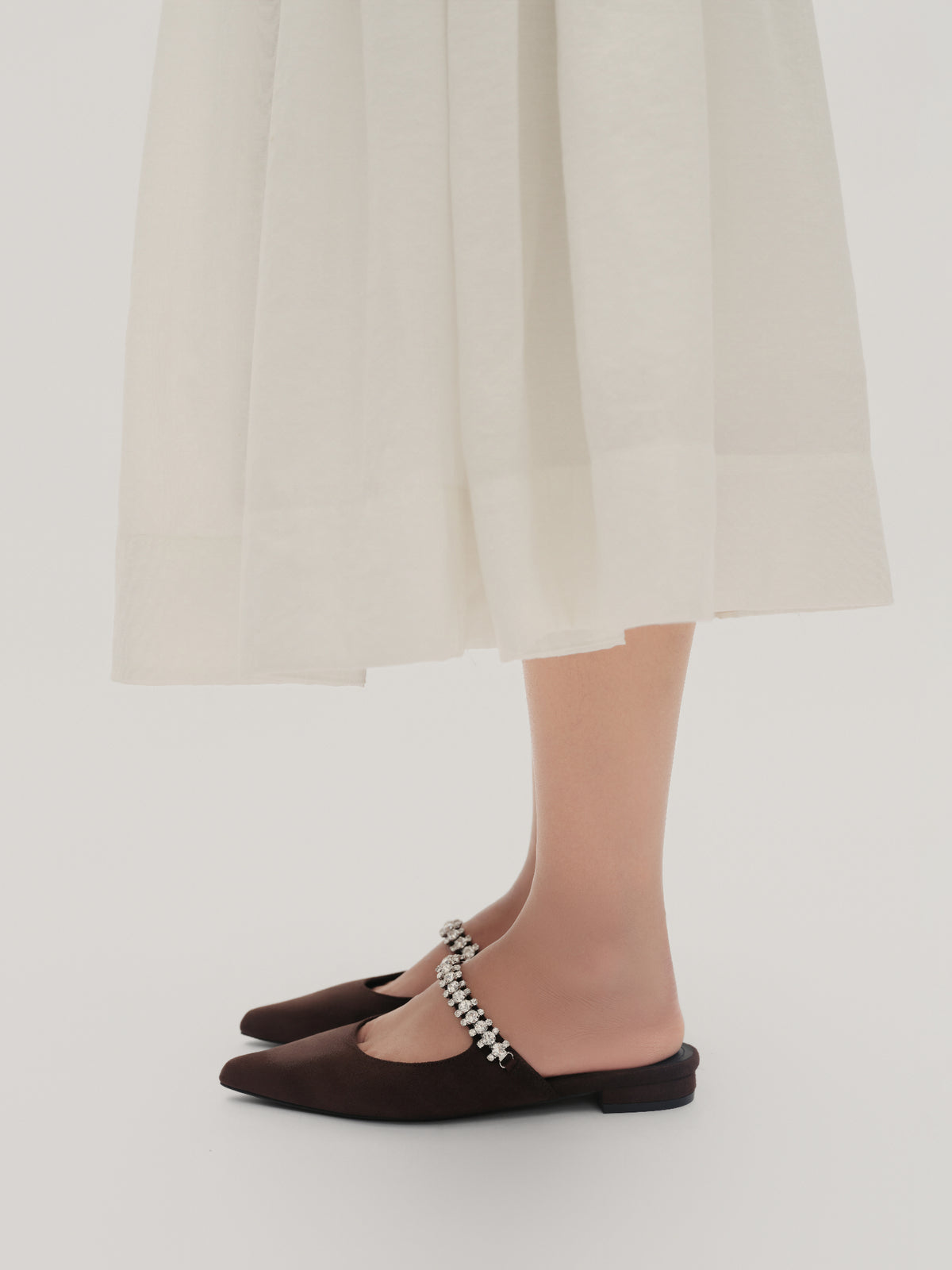 Floralpunk Diana Mules - Suede Brown 平底鞋 3