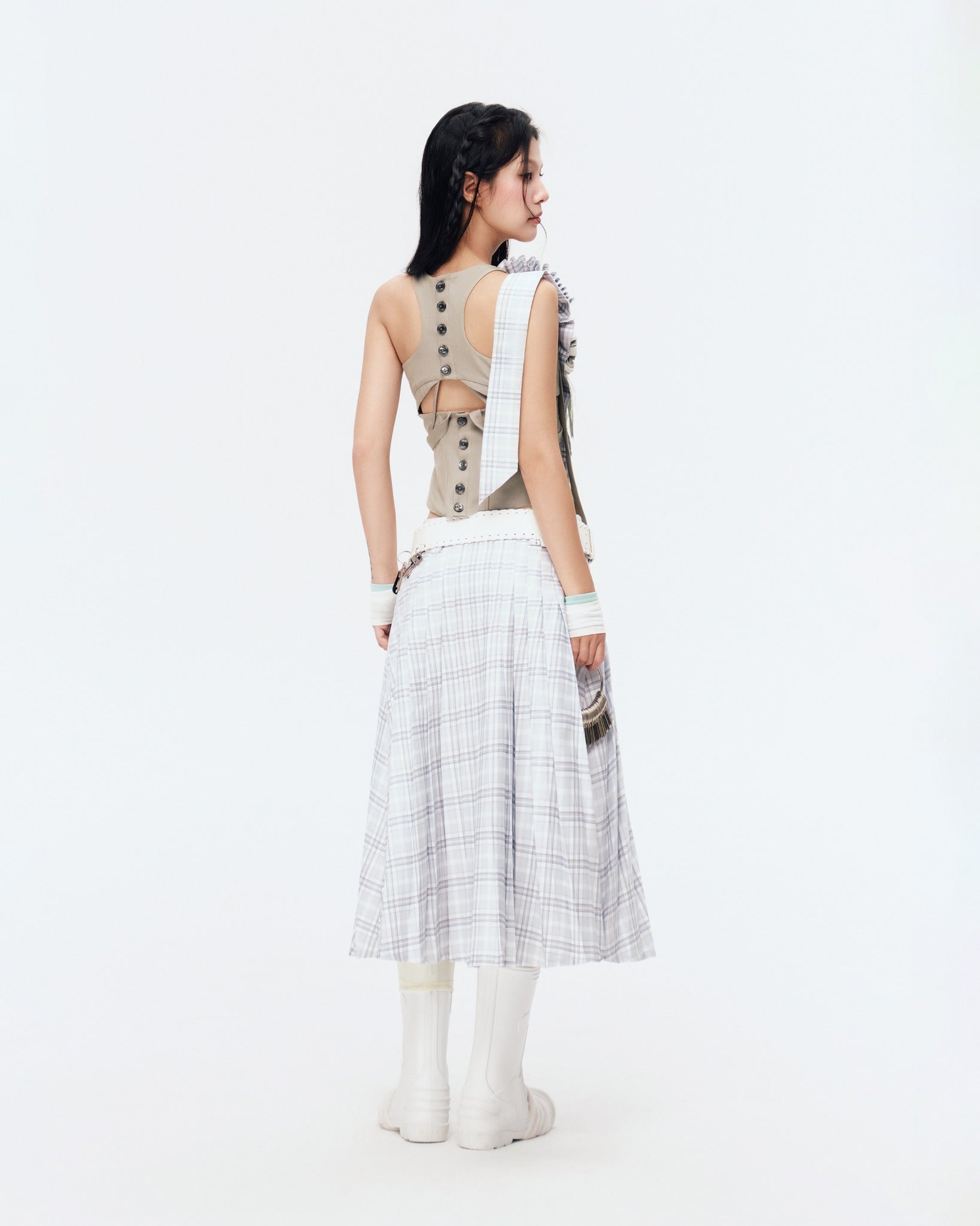 Meadow Skirt (Grey Plaid) — Bunnyhill