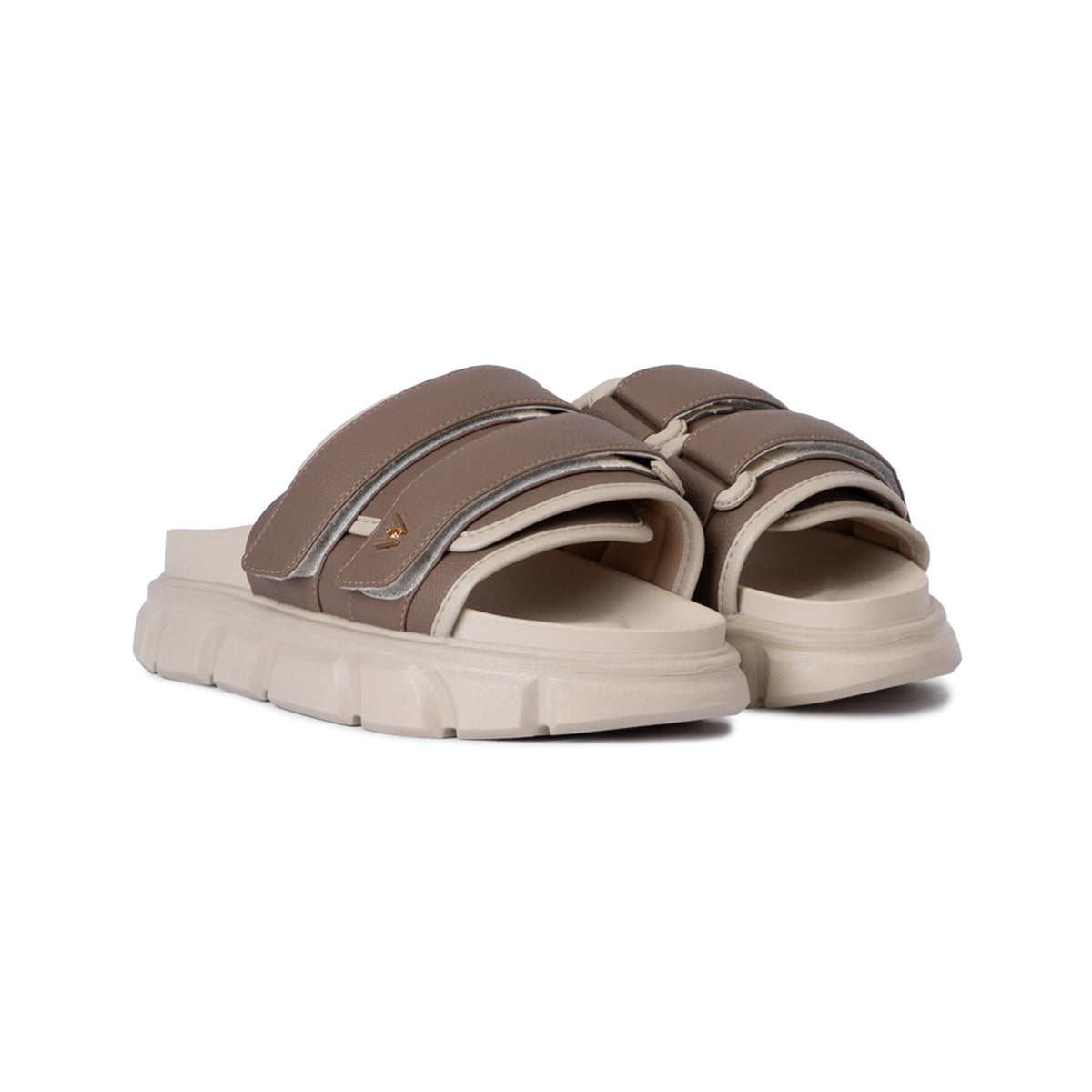 The Wolf Essential Strap Brown & Beige 拖鞋 圖 2