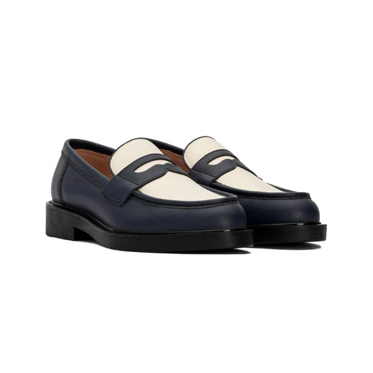 The Wolf Sean Penny Navy Blue & Offwhite 樂福鞋 圖 2
