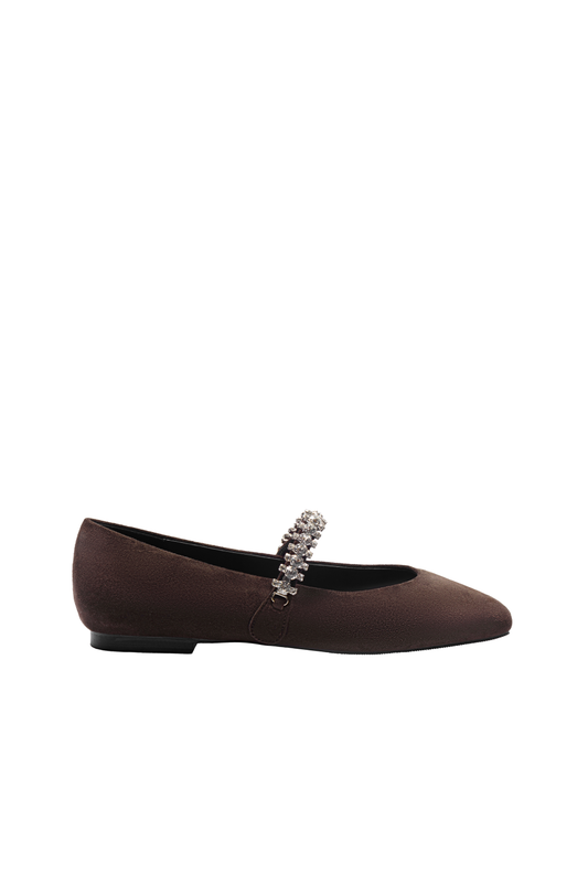 Floralpunk Diana Ballerina Flats - Suede Brown 平底鞋 1