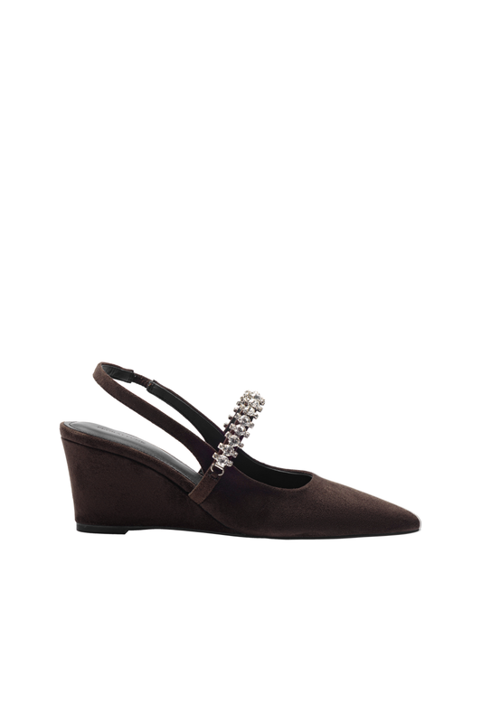 Floralpunk Diana Wedges - Suede Brown 楔形鞋 1