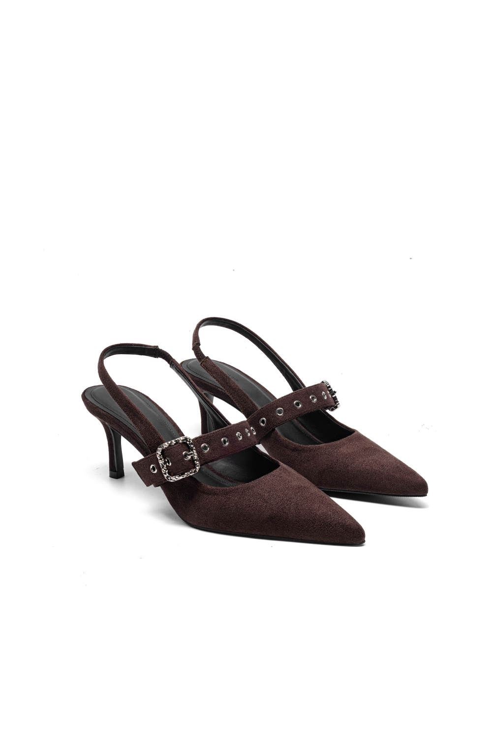 Floralpunk Mary Heels - Suede Brown 高踭鞋 3