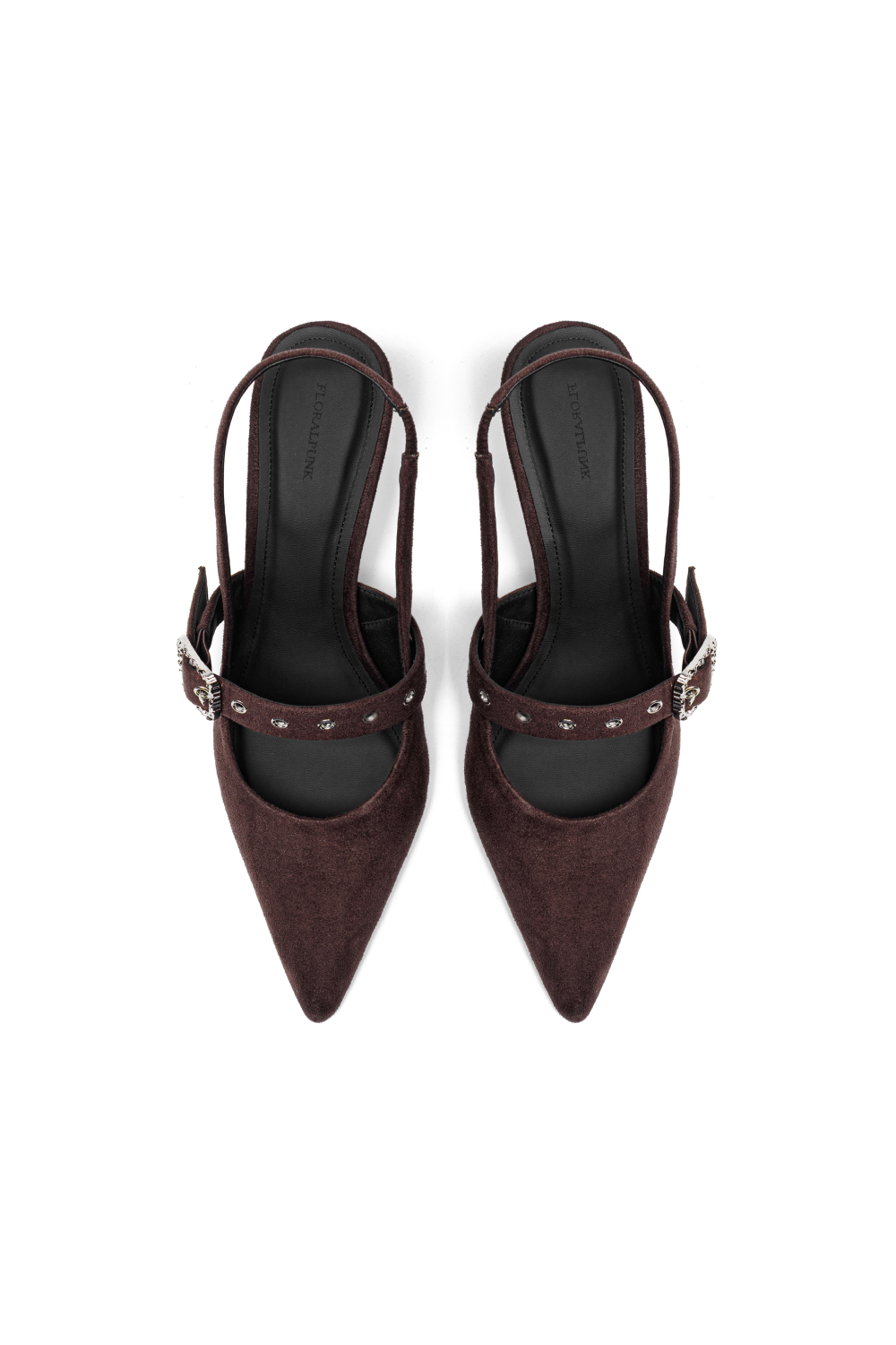 Floralpunk Mary Heels - Suede Brown 高踭鞋 4