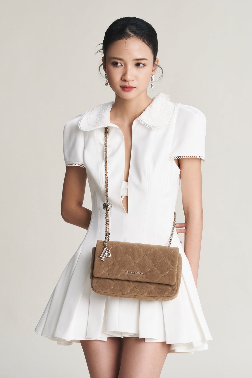 Floralpunk Ivy Chain Bag Small - Suede Teddy 袋 2