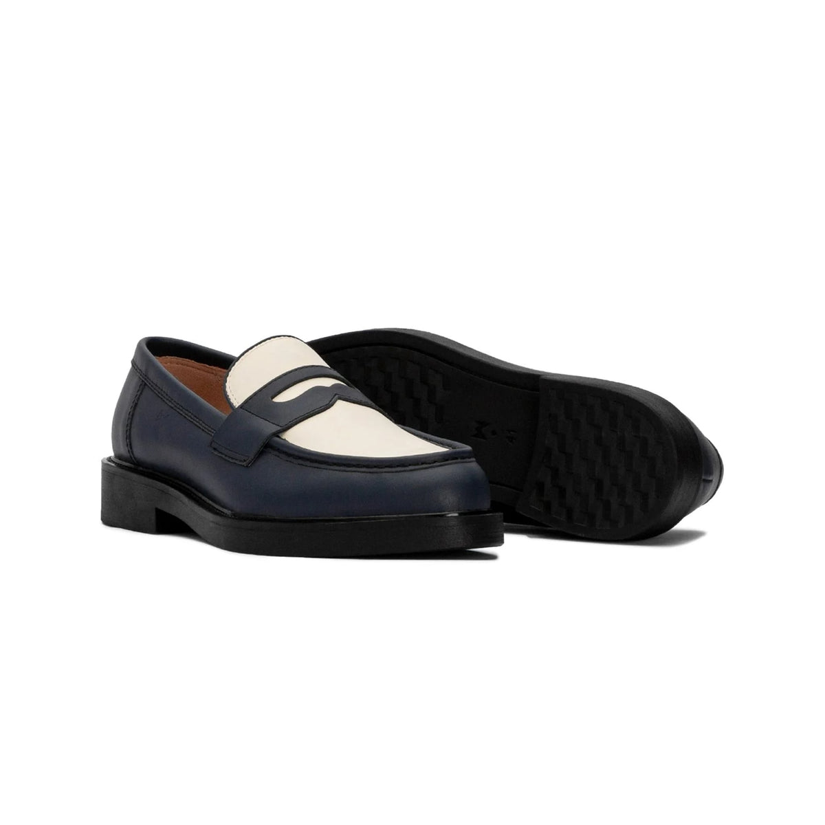 The Wolf Sean Penny Navy Blue & Offwhite 樂福鞋 圖 5