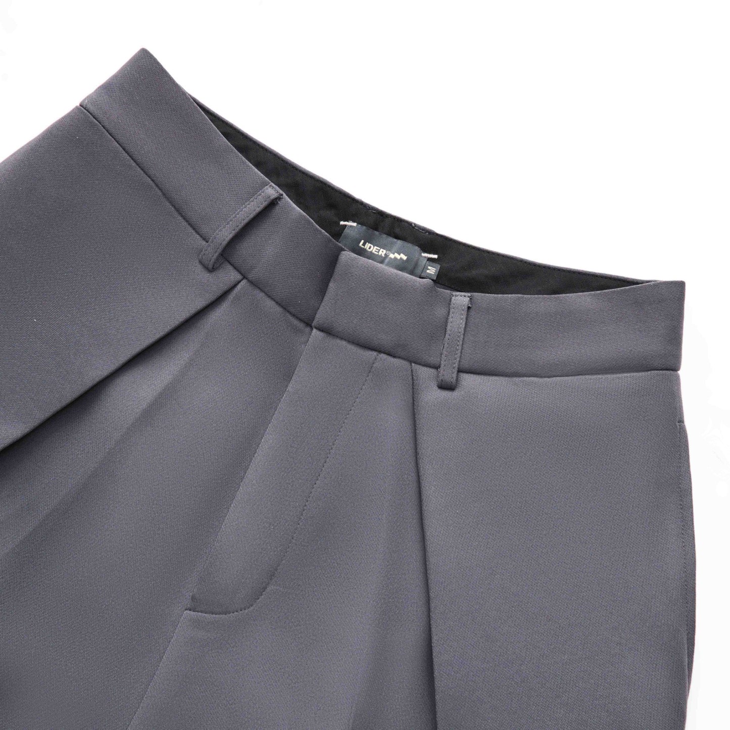 Lider ROLLING WIDE-LEG TROUSERS - Grey 闊腳褲