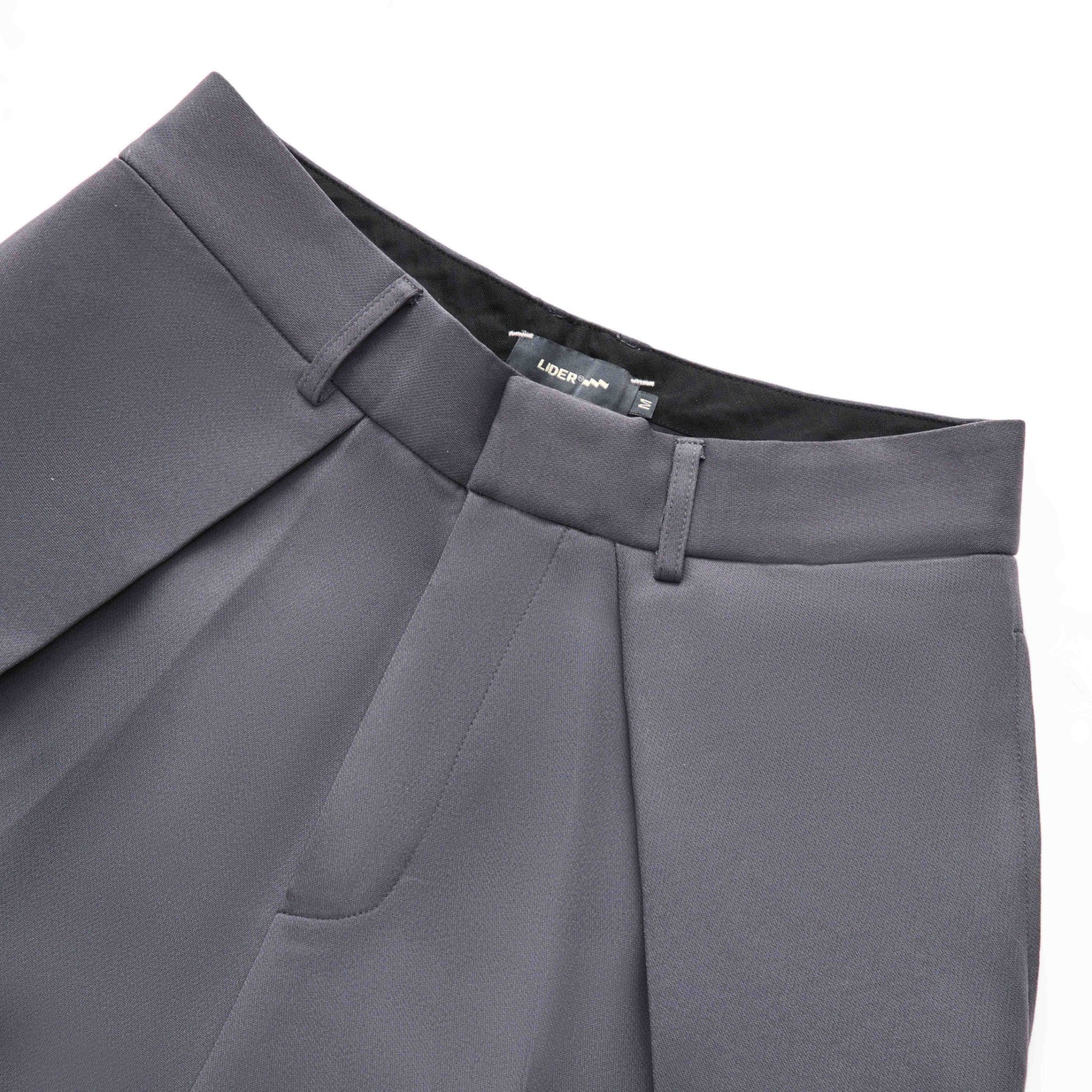 Lider ROLLING WIDE-LEG TROUSERS - Grey 闊腳褲