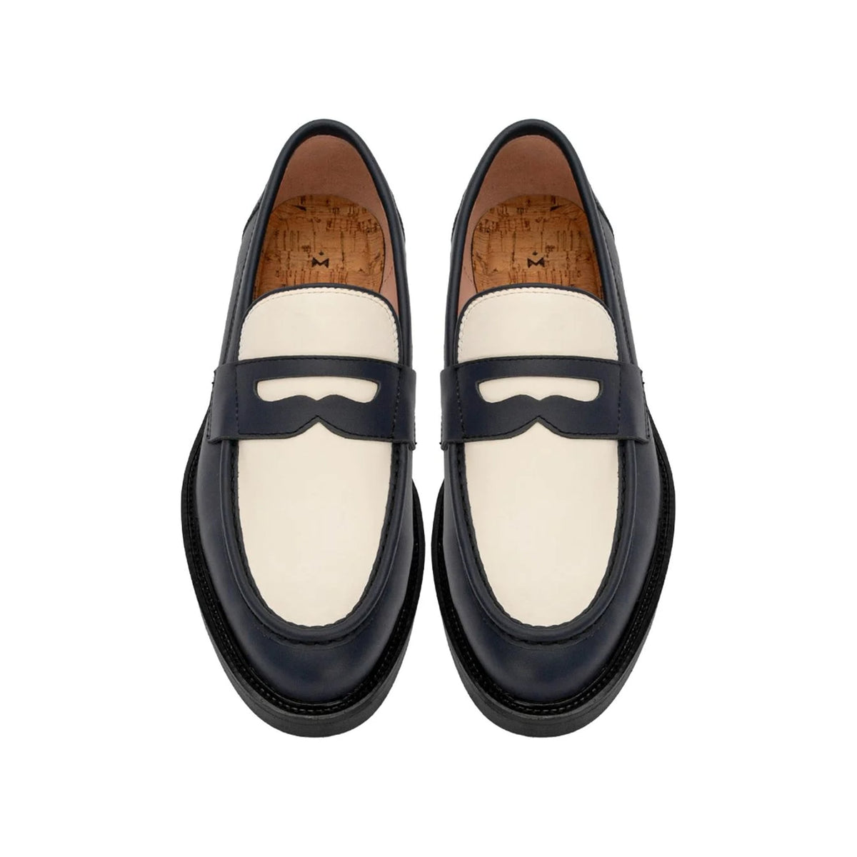 The Wolf Sean Penny Navy Blue & Offwhite 樂福鞋 圖 3