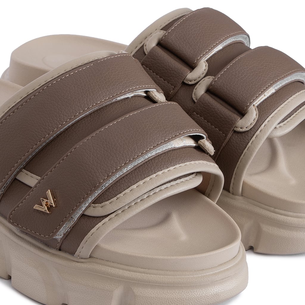 The Wolf Essential Strap Brown & Beige 拖鞋 圖 6